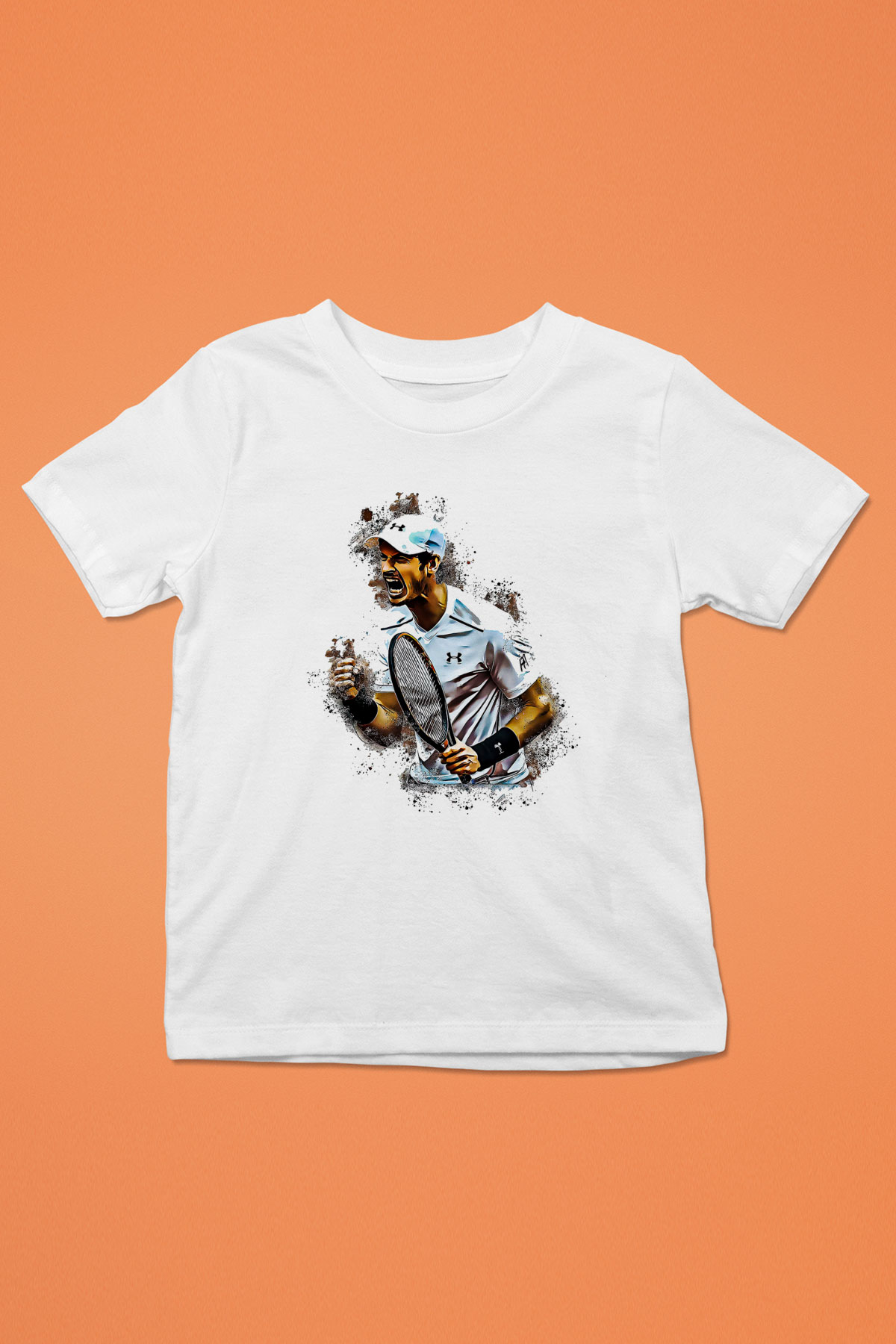 Andy Murray Baskılı Beyaz Unisex Beyaz Çocuk Tişört - Tshirt