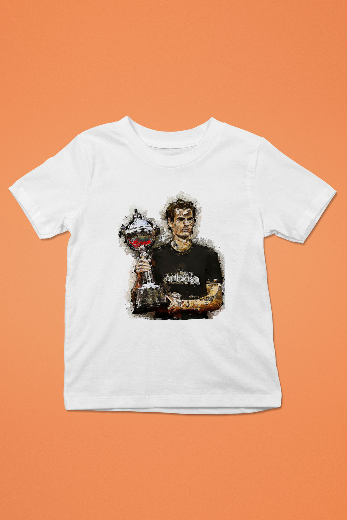 Andy Murray Baskılı Beyaz Unisex Beyaz Çocuk Tişört - Tshirt