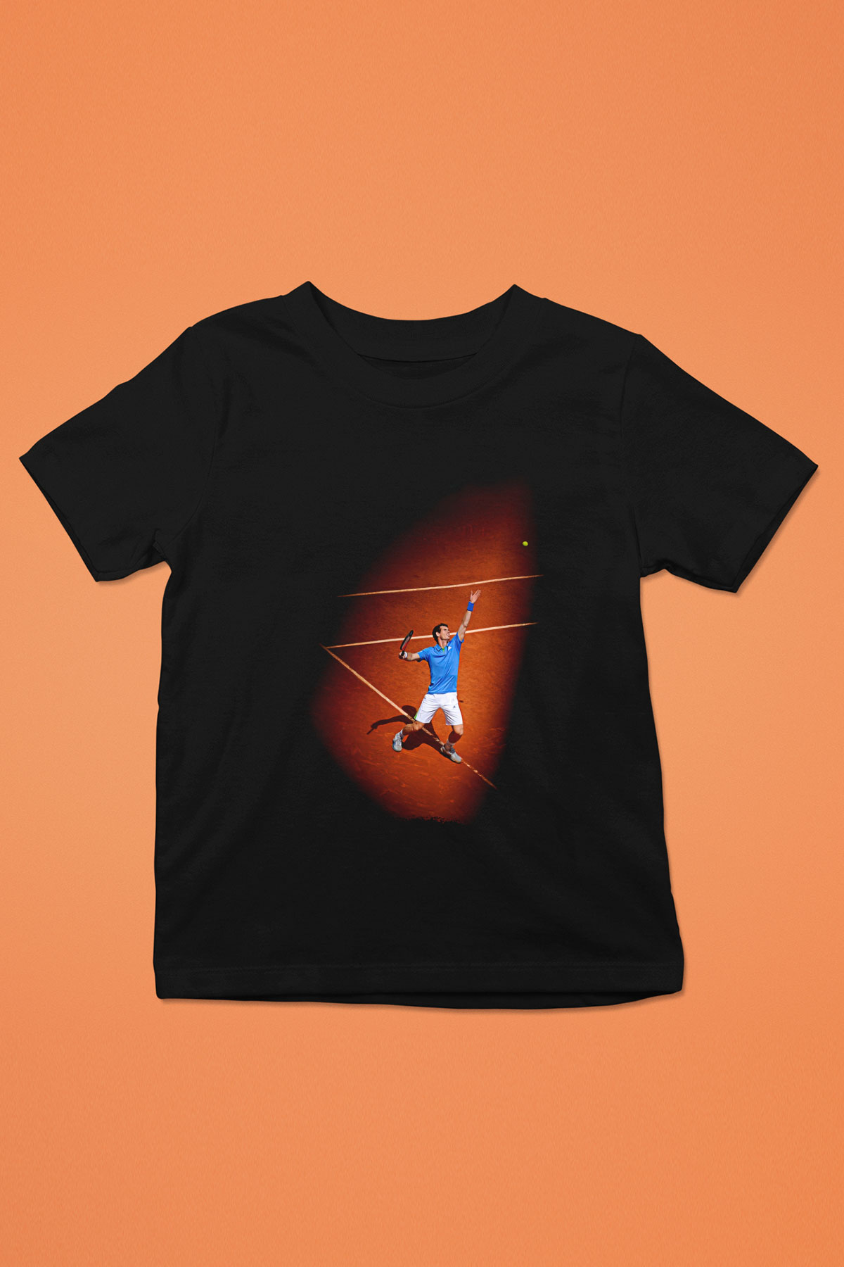 Andy Murray Baskılı Unisex Siyah Çocuk Tişört - Tshirt