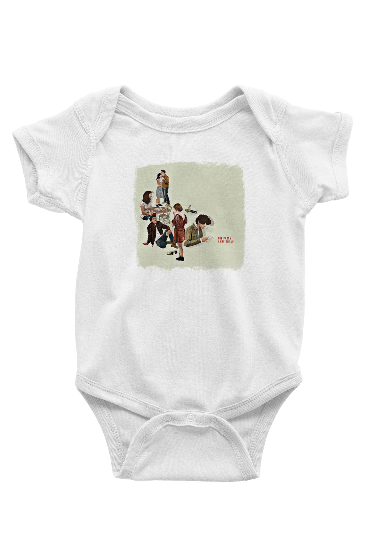 Andy Shauf Baskılı Unisex Beyaz Bebek Body - Zıbın