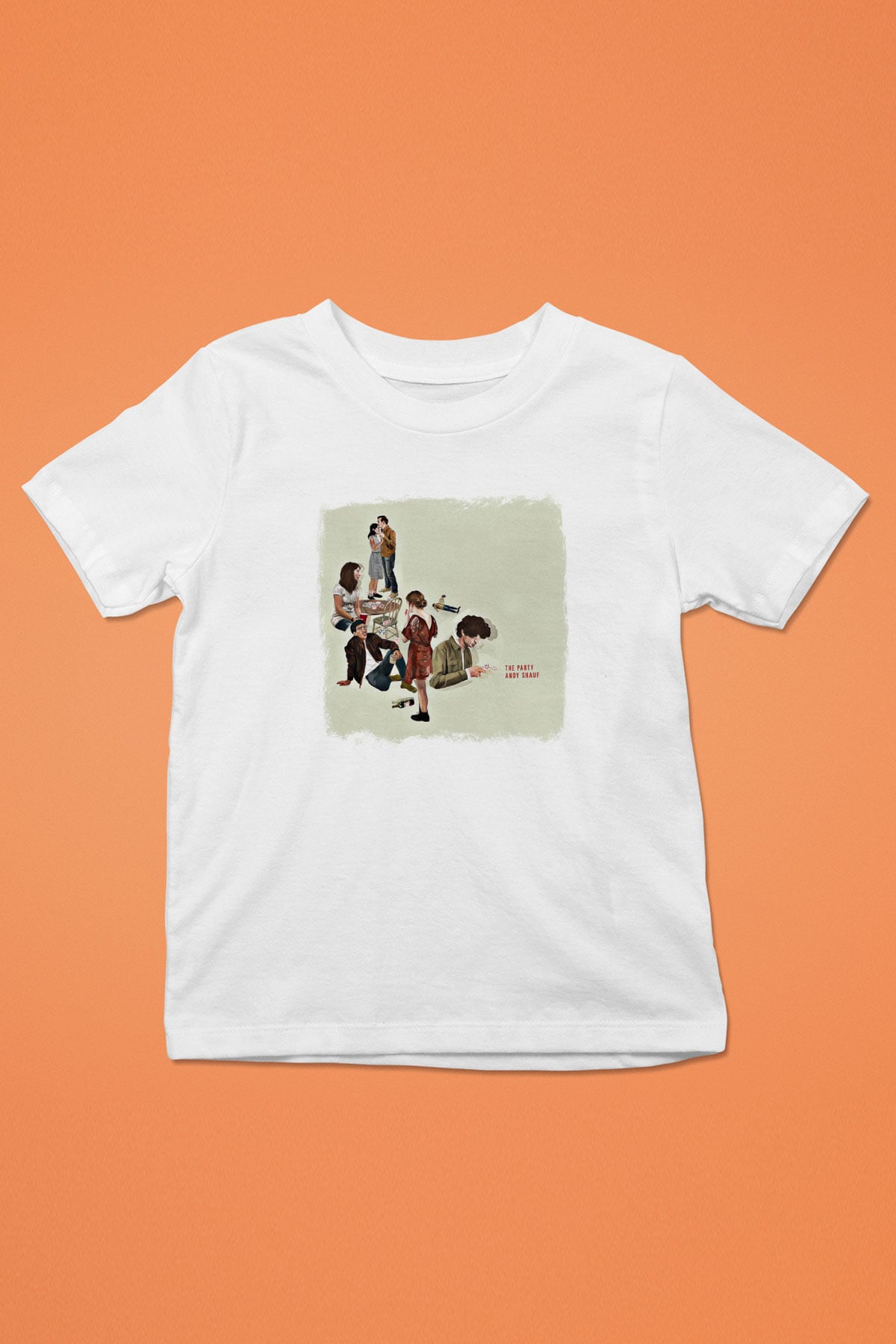 Andy Shauf Baskılı Unisex Beyaz Çocuk Tişört