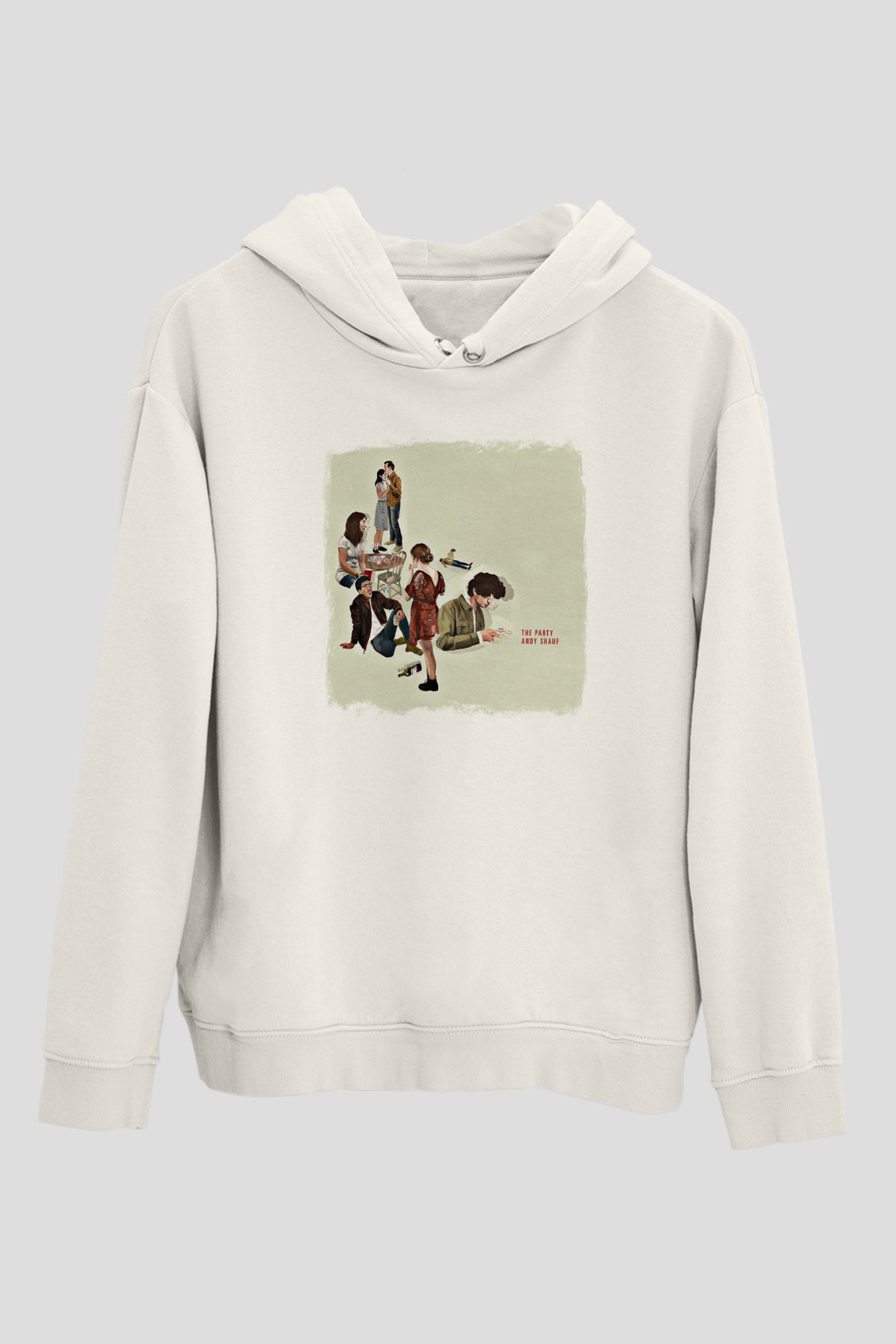 Andy Shauf Baskılı Unisex Beyaz Hoodie