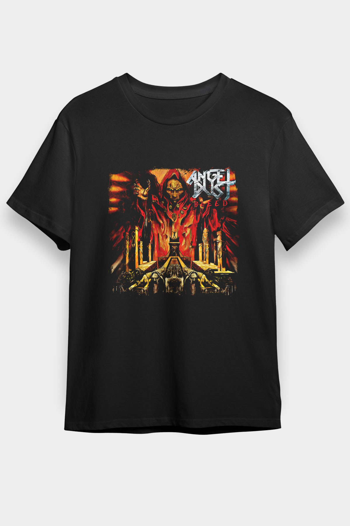 Angel Dust Baskılı Unisex Siyah Tişört