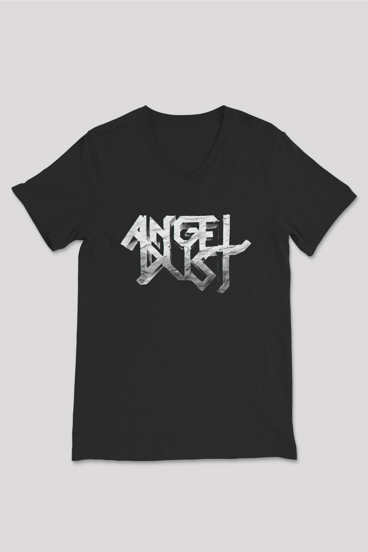 Angel Dust Siyah Unisex V Yaka Tişört