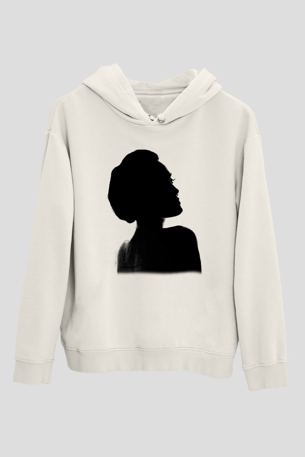 Angelina Jolie Beyaz Unisex Kapşonlu Sweatshirt