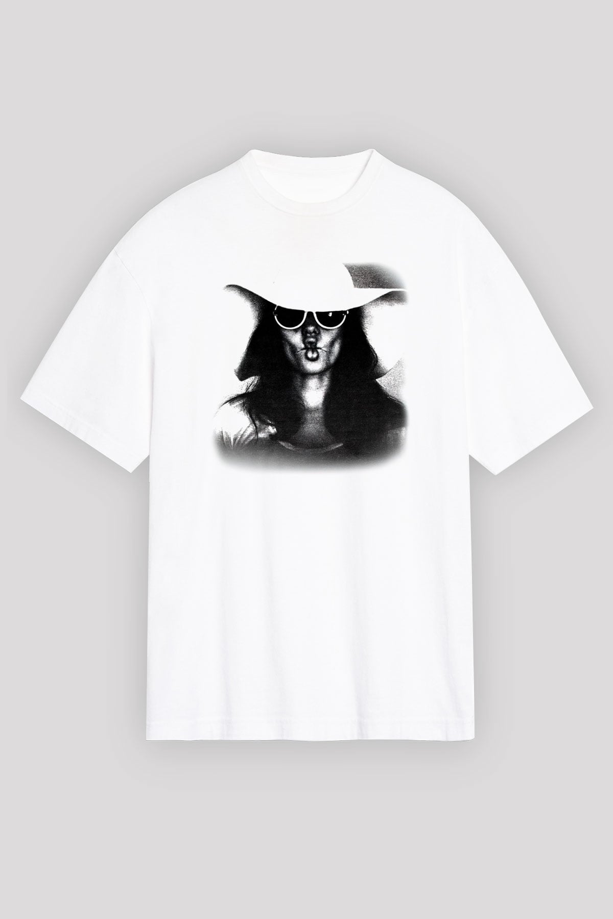 Angelina Jolie Beyaz Unisex Oversize Tişört T-Shirt
