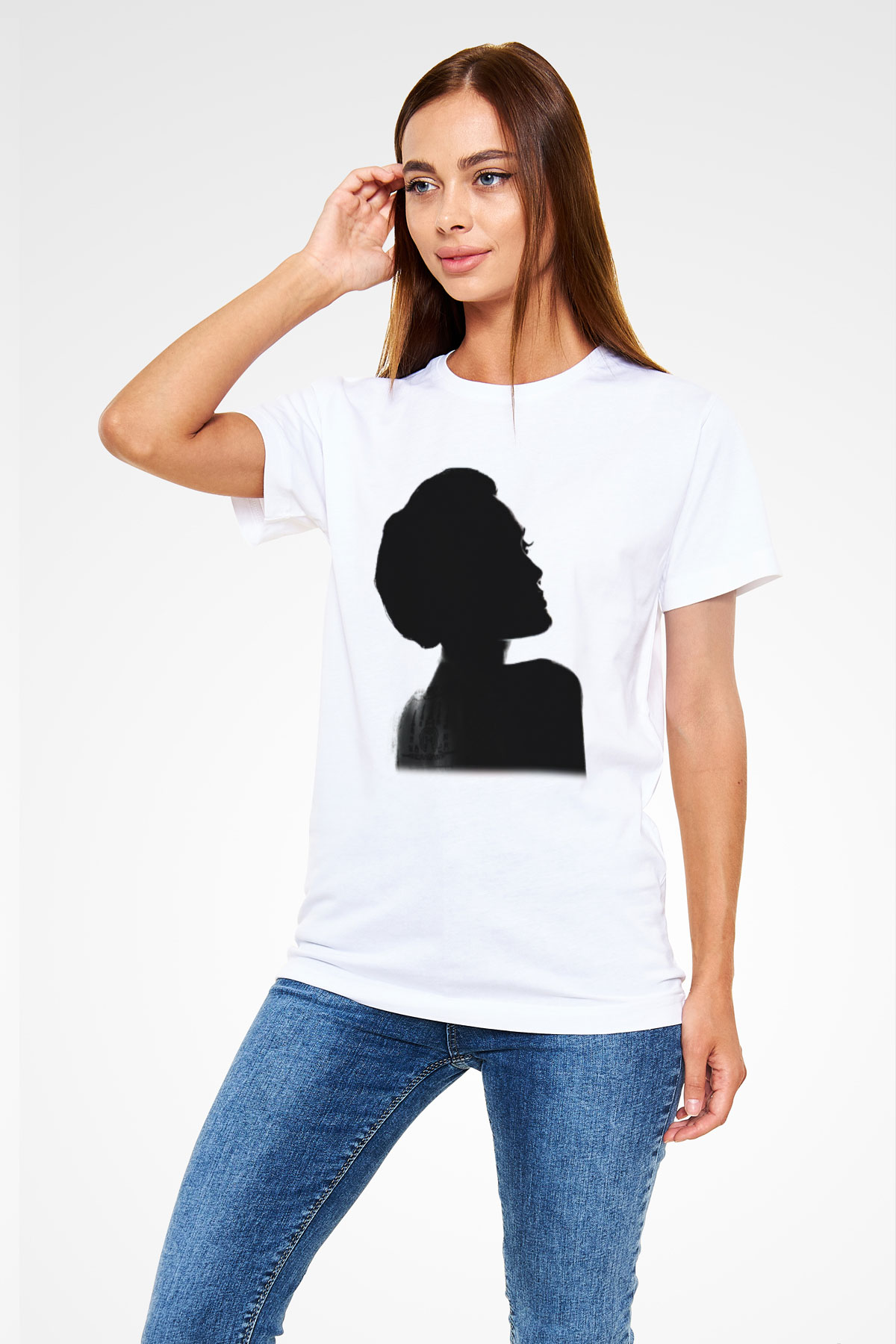 Angelina Jolie Beyaz Unisex Tişört T-Shirt - TişörtFabrikası