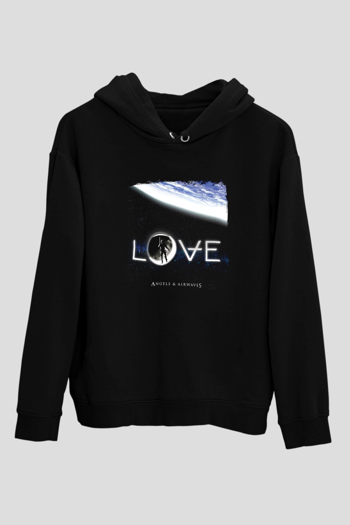 Angels and Airwaves Baskılı Unisex Siyah Hoodie