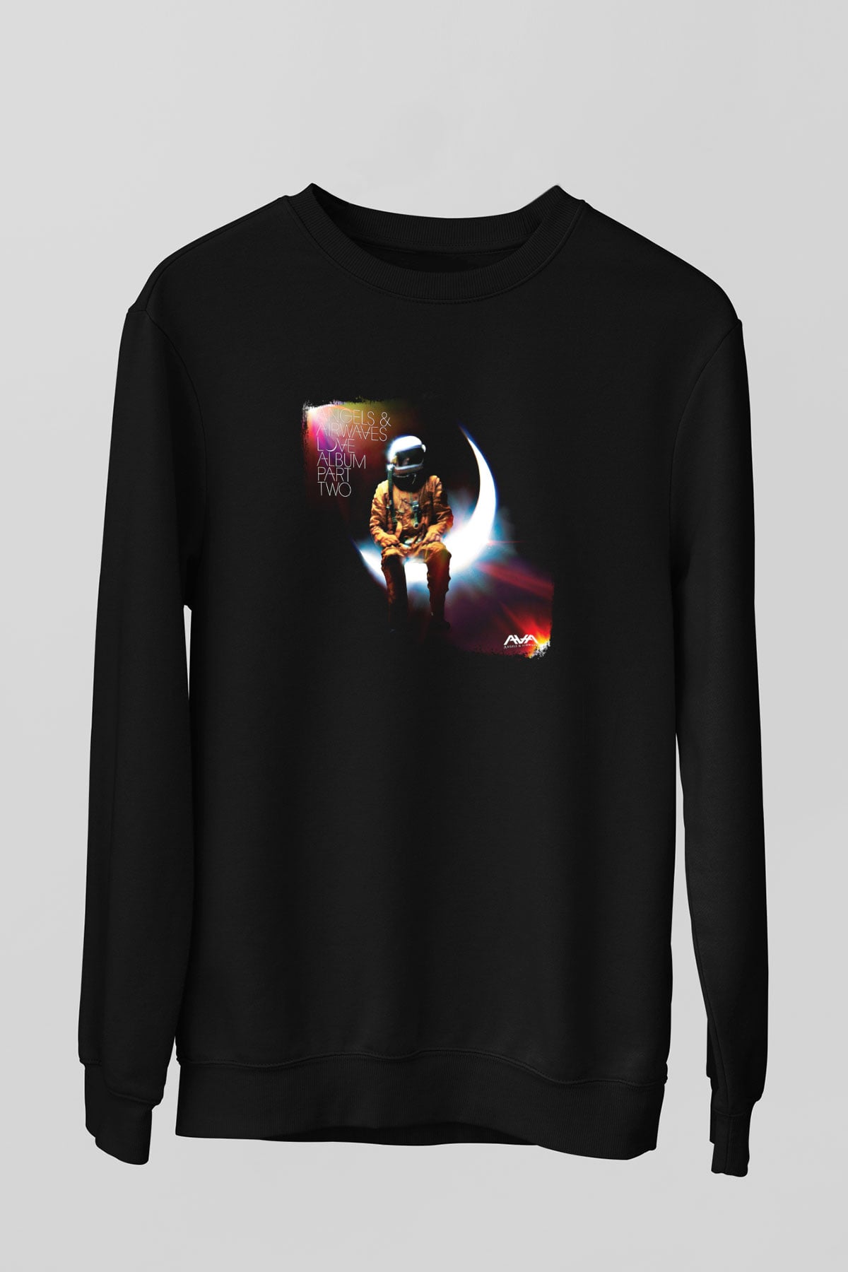 Angels and Airwaves Baskılı Unisex Siyah Sweatshirt