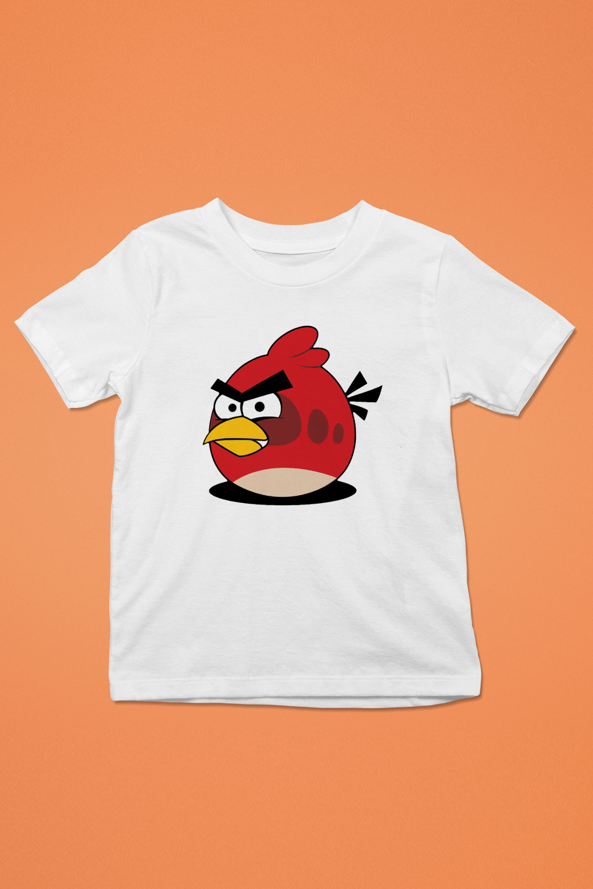 Angry Birds Baskılı Beyaz Unisex Çocuk Tişört