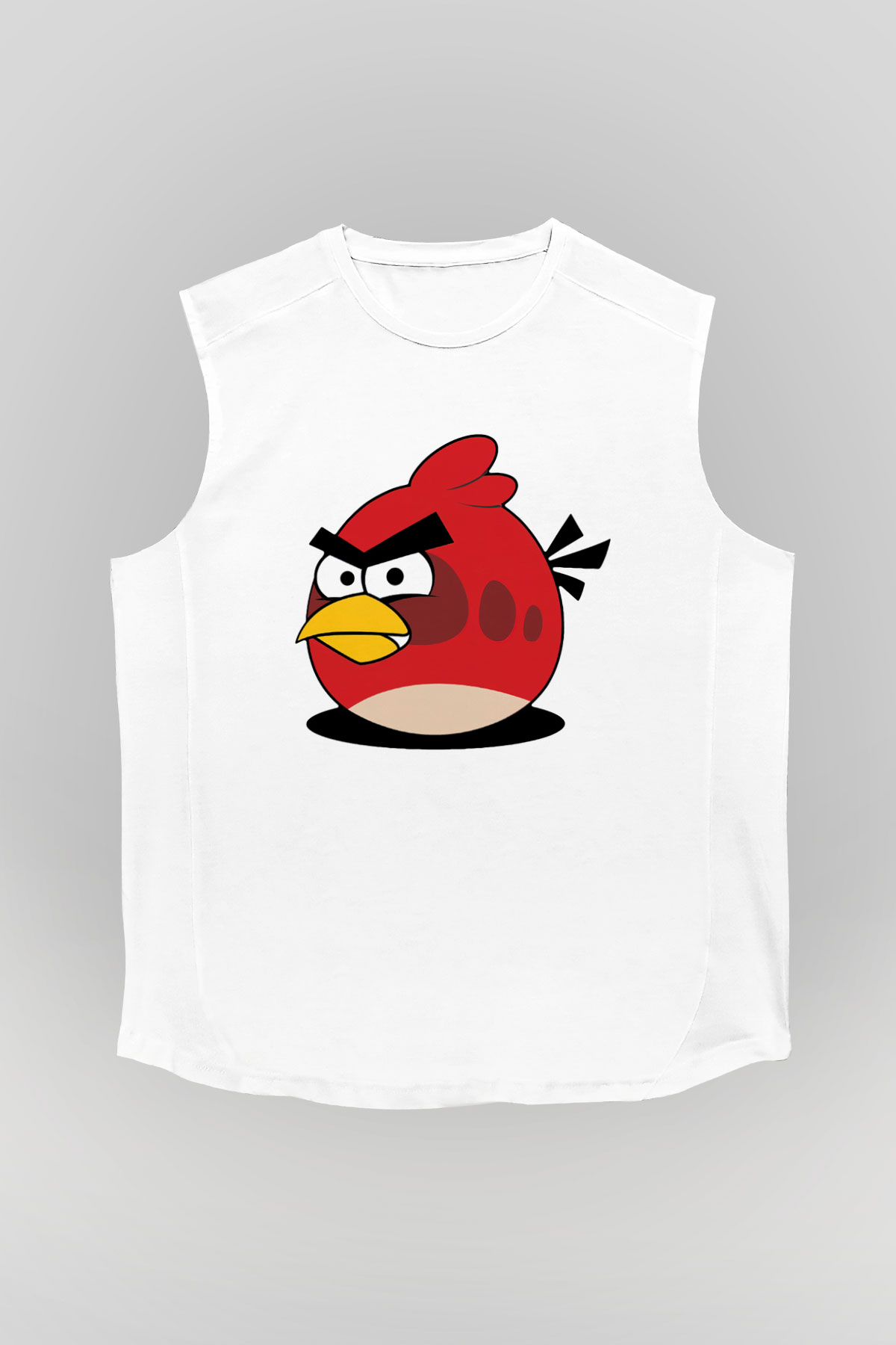 Angry Birds Beyaz Unisex Kolsuz Tişört