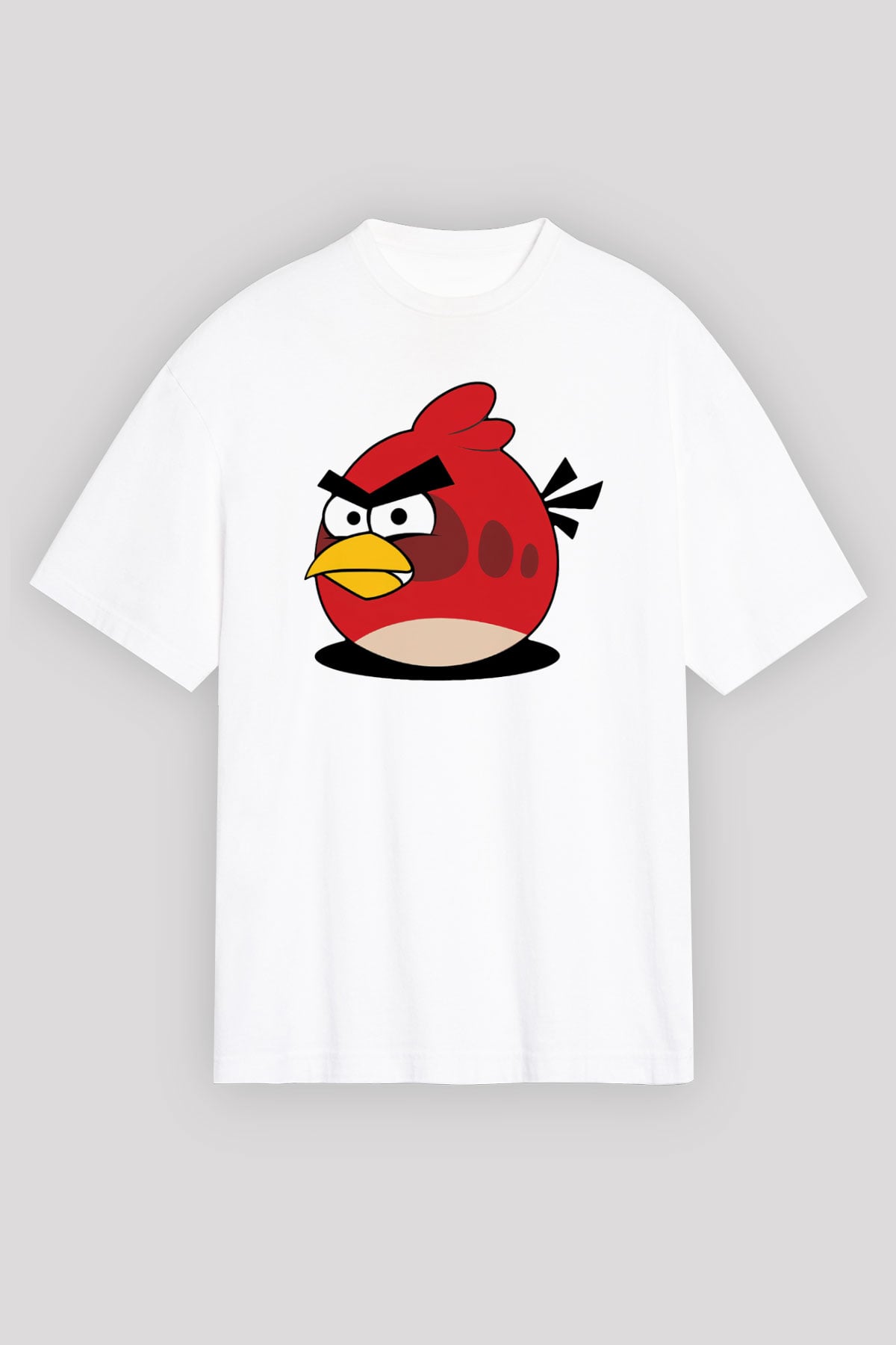 Angry Birds Beyaz Unisex Oversize Tişört T-Shirt