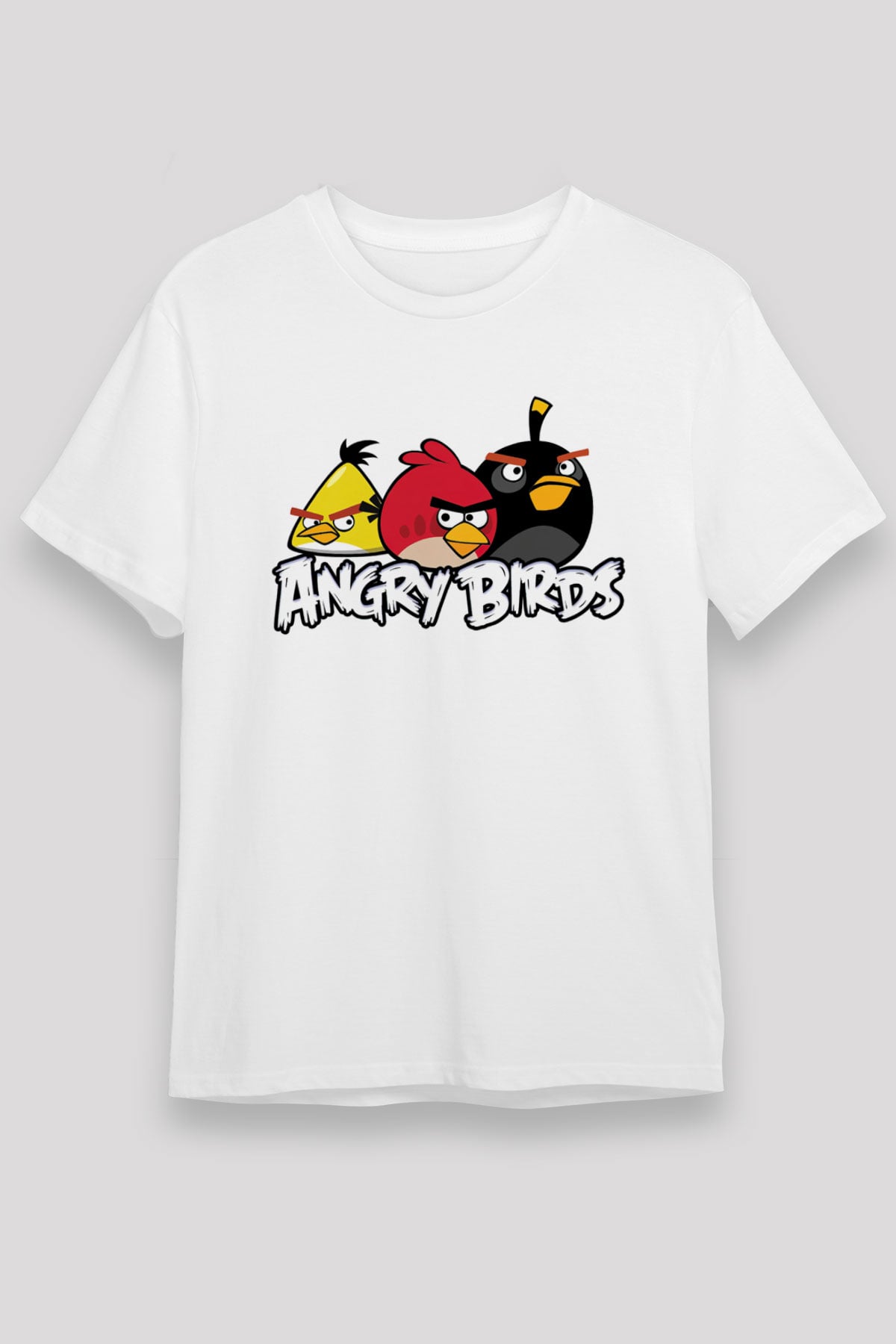 Angry Birds Beyaz Unisex Tişört T-Shirt