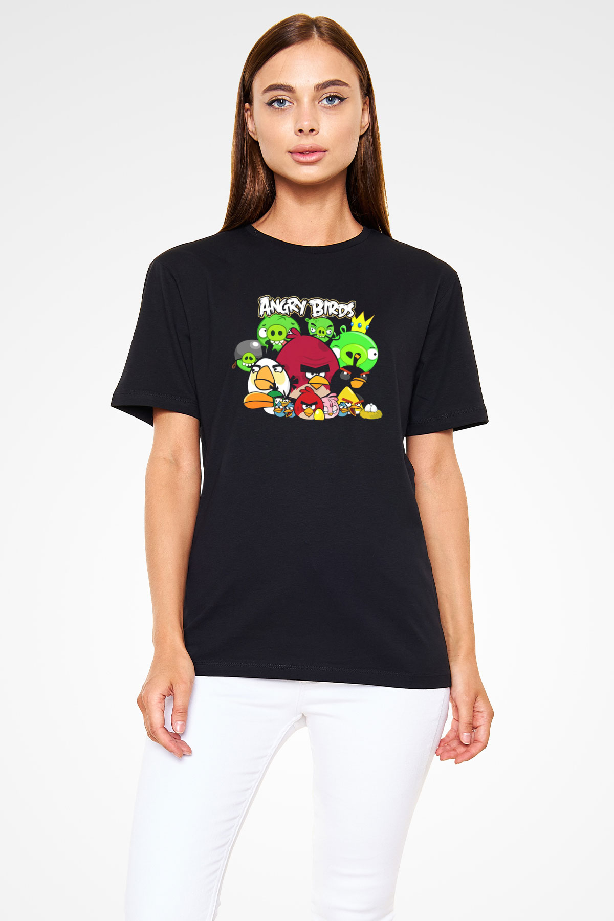 Angry Birds Siyah Unisex Tişört T-Shirt