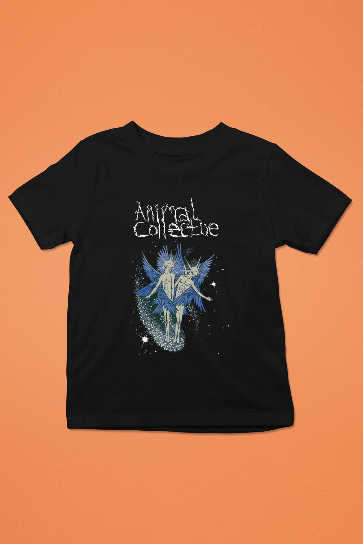 Animal Collective Baskılı Siyah Unisex Çocuk Tişört
