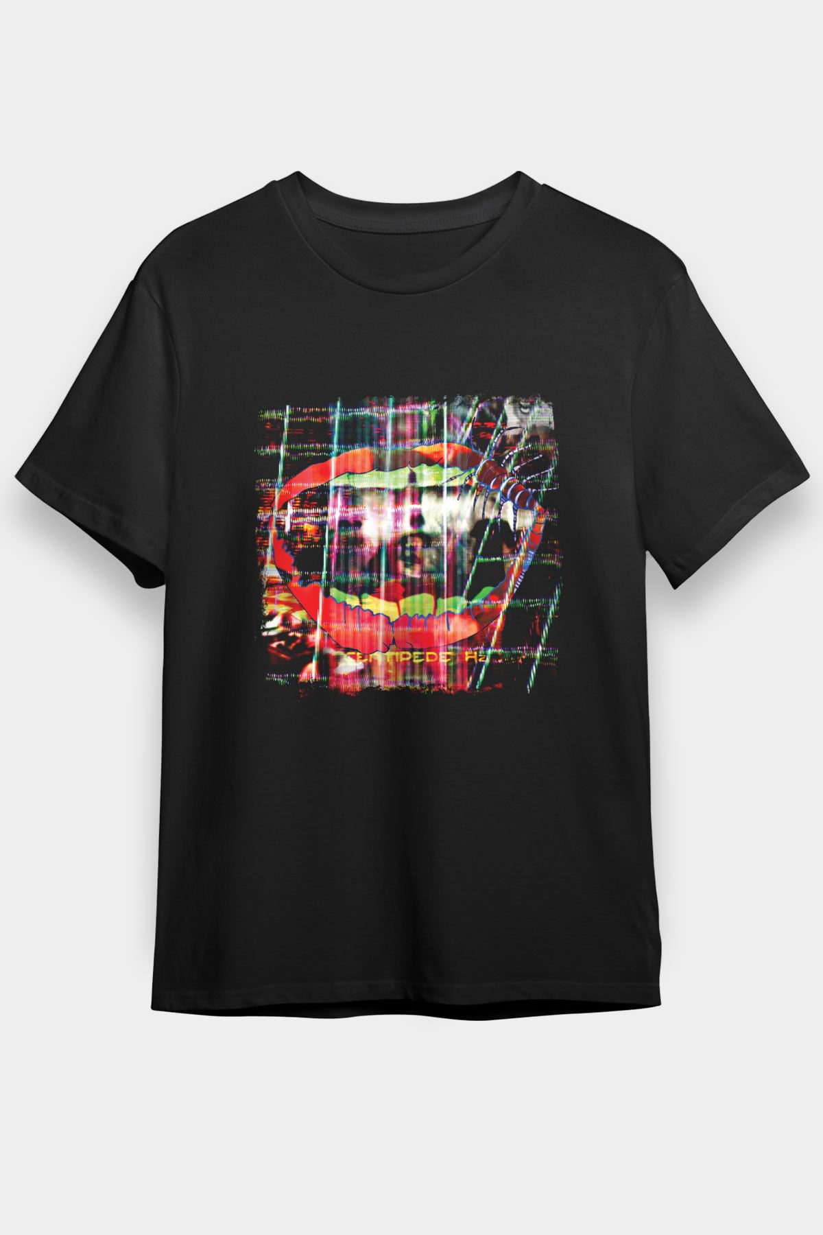 Animal Collective Baskılı Unisex Siyah Tişört