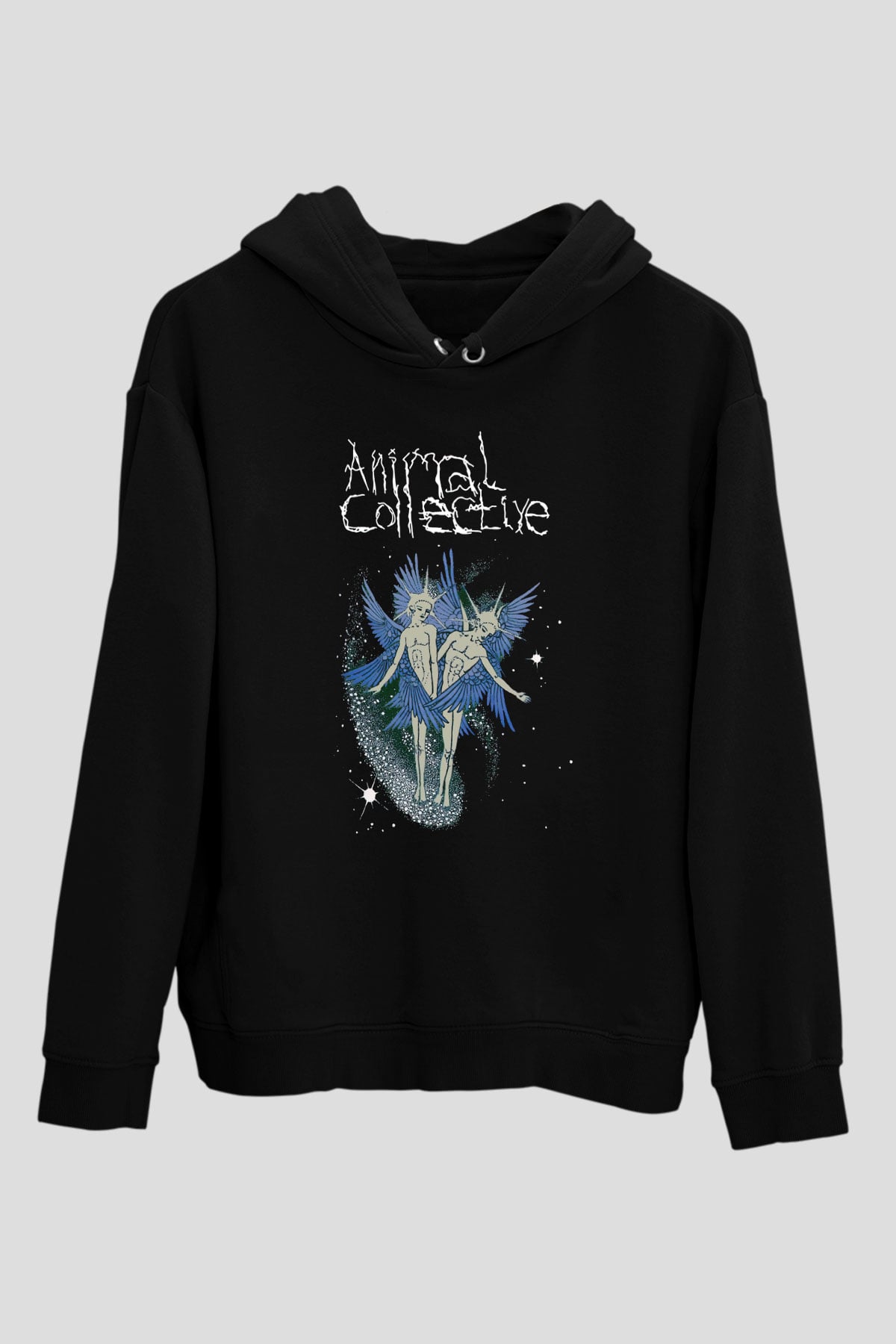 Animal Collective Siyah Unisex Kapüşonlu Sweatshirt