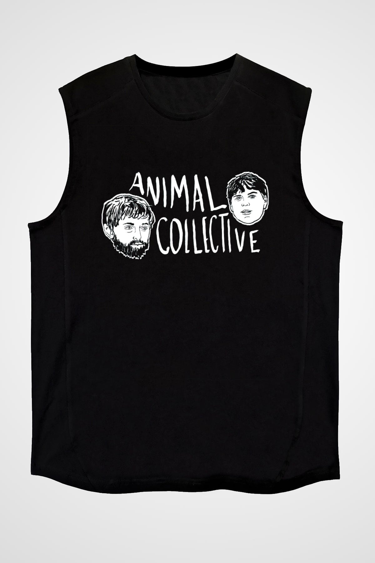 Animal Collective Siyah Unisex Kolsuz Tişört