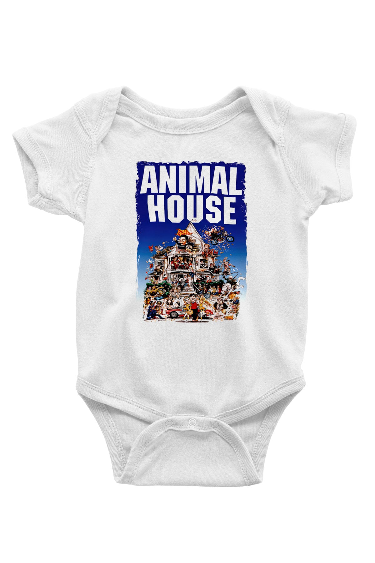 Animal House Beyaz Bebek Body - Zıbın
