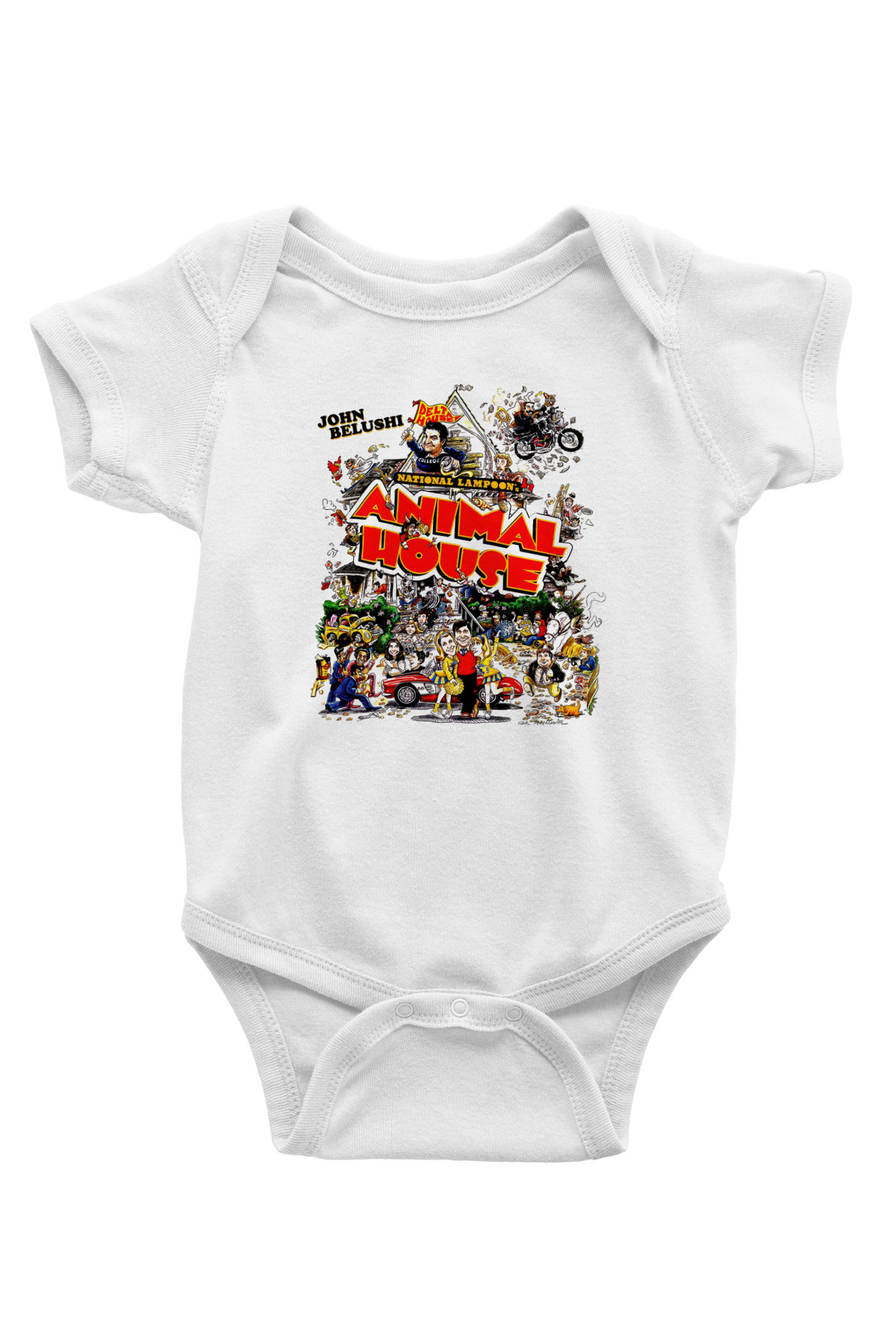 Animal House Beyaz Bebek Body - Zıbın