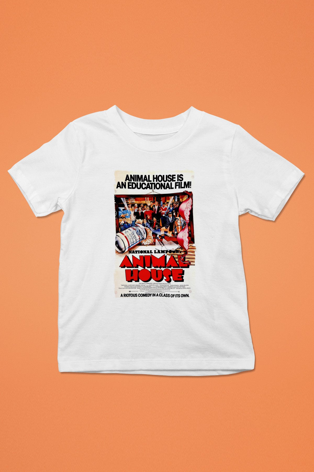 Animal House Beyaz Unisex  Çocuk Tişört