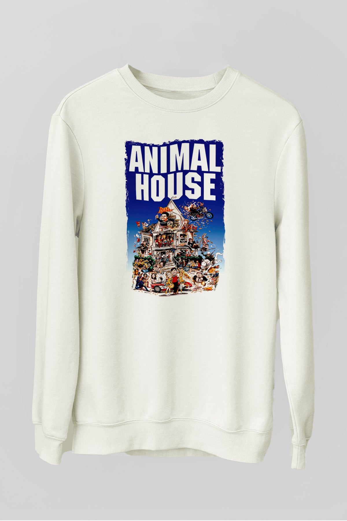 Animal House Beyaz Unisex  Sweatshirt