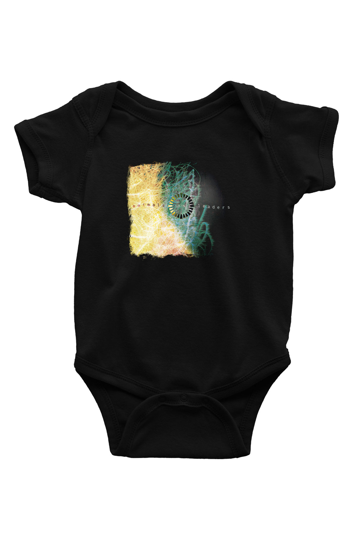 Animals as Leaders Baskılı Unisex Siyah Bebek Body - Zıbın