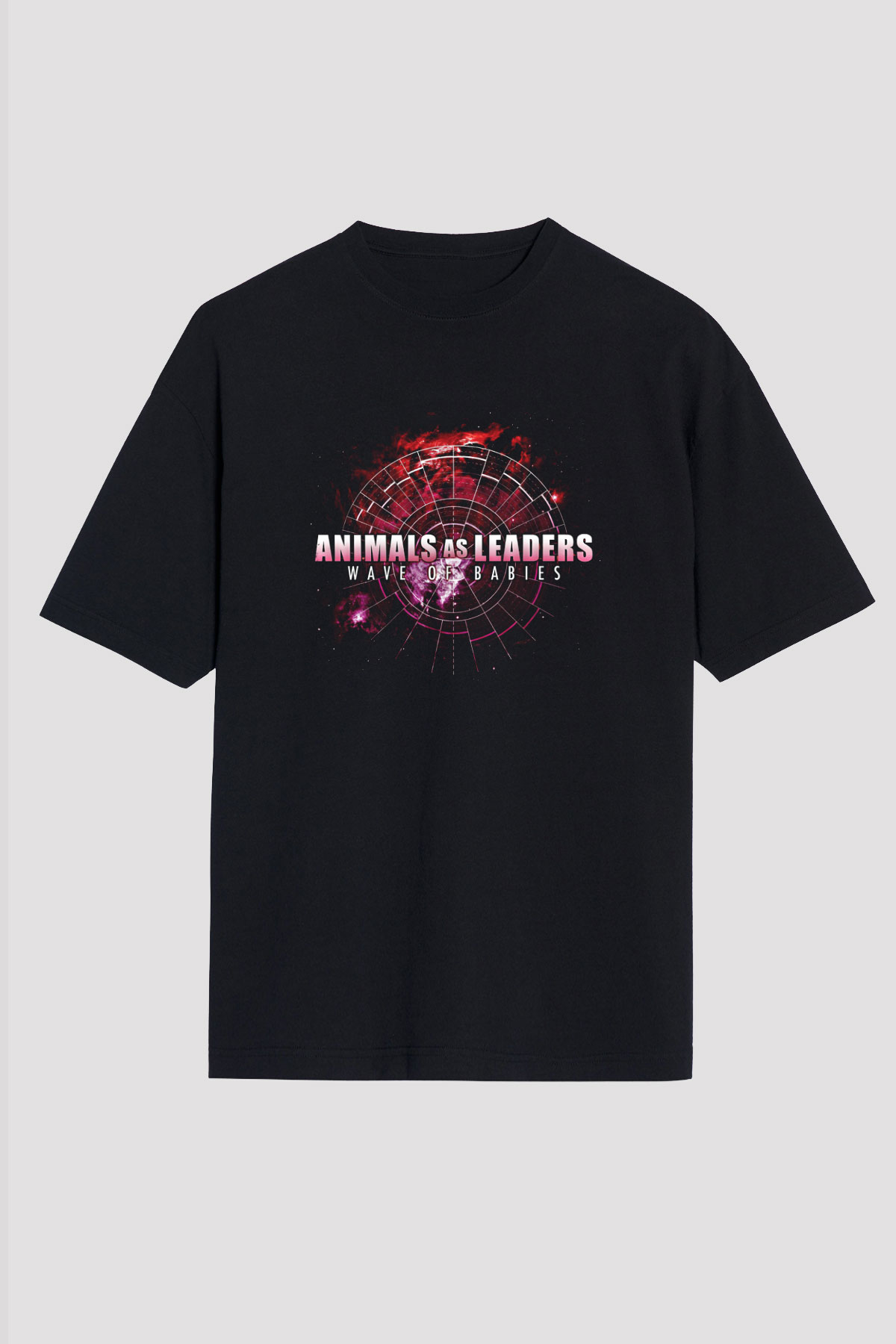 Animals as Leaders Baskılı Unisex Siyah Oversize Tişört