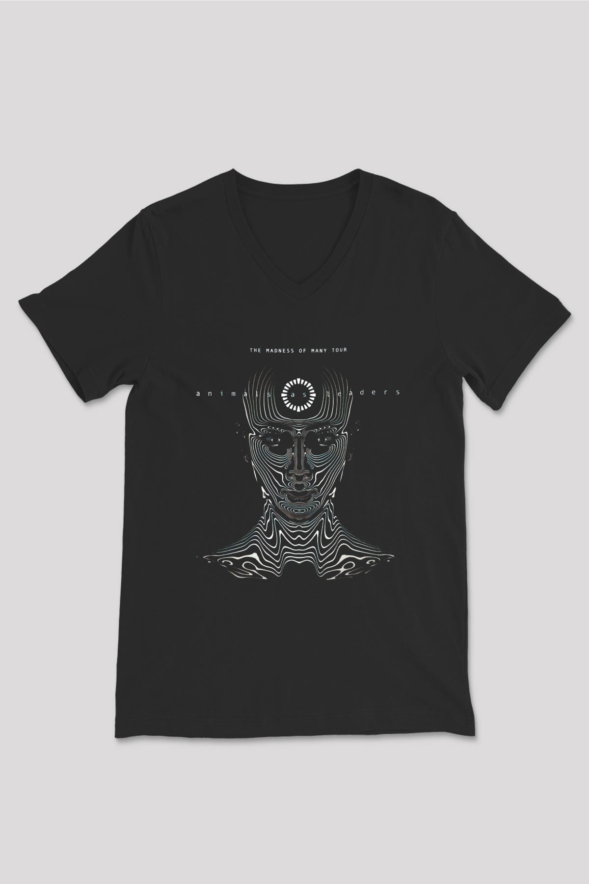 Animals as Leaders Siyah Unisex V Yaka Tişört T-Shirt
