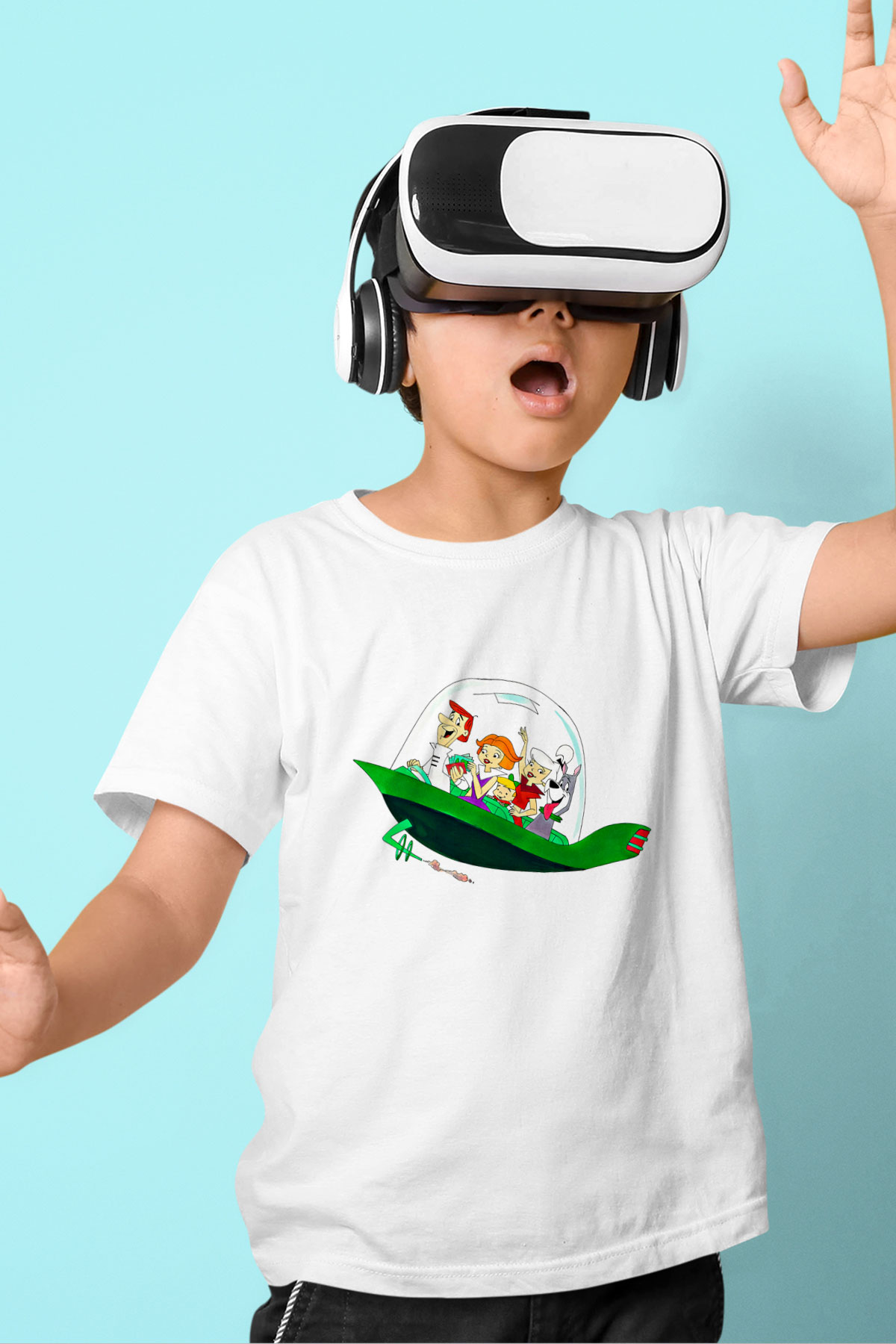 Animatör Baskılı Beyaz Unisex Çocuk Tişört