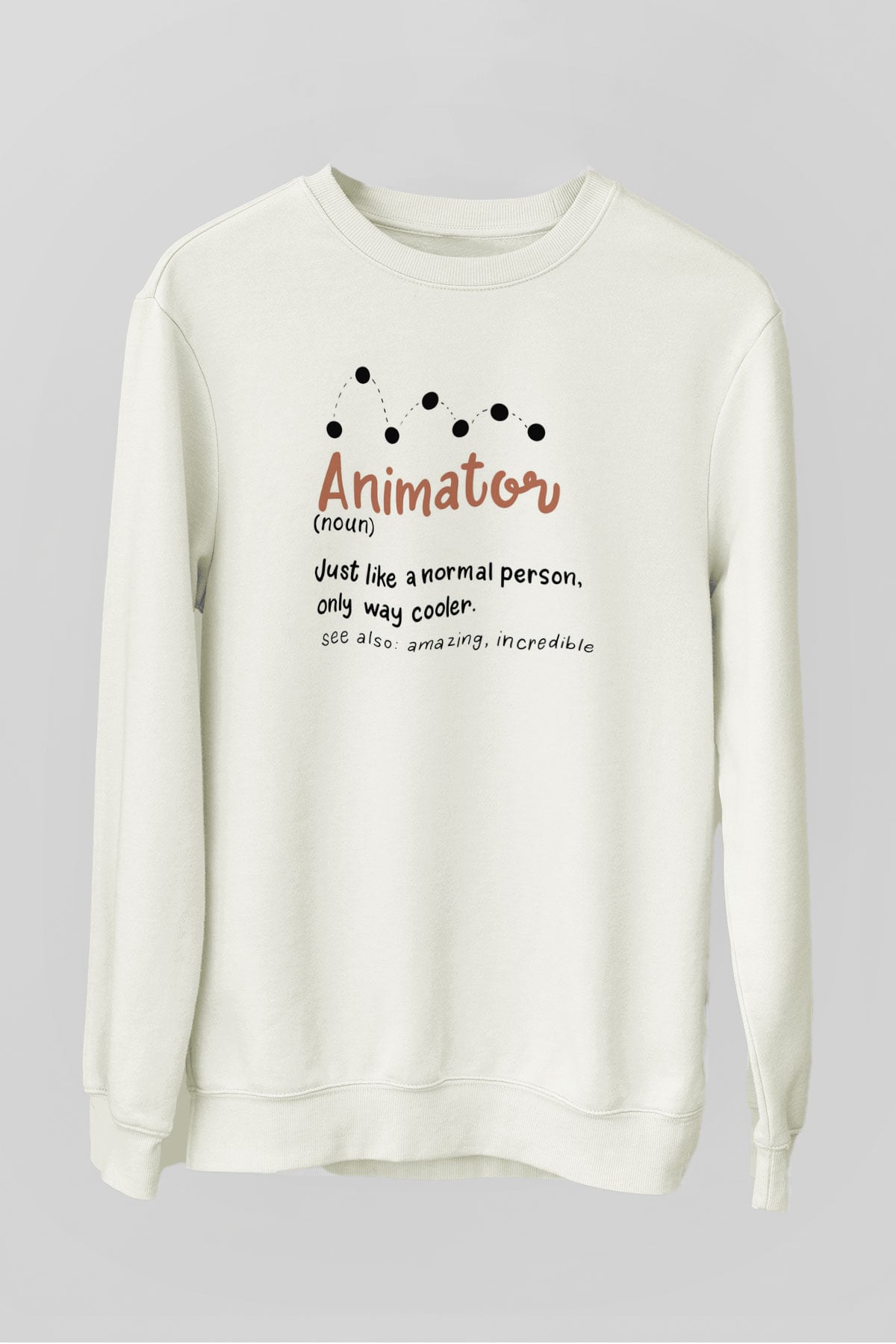 Animatör Beyaz Unisex Sweatshirt