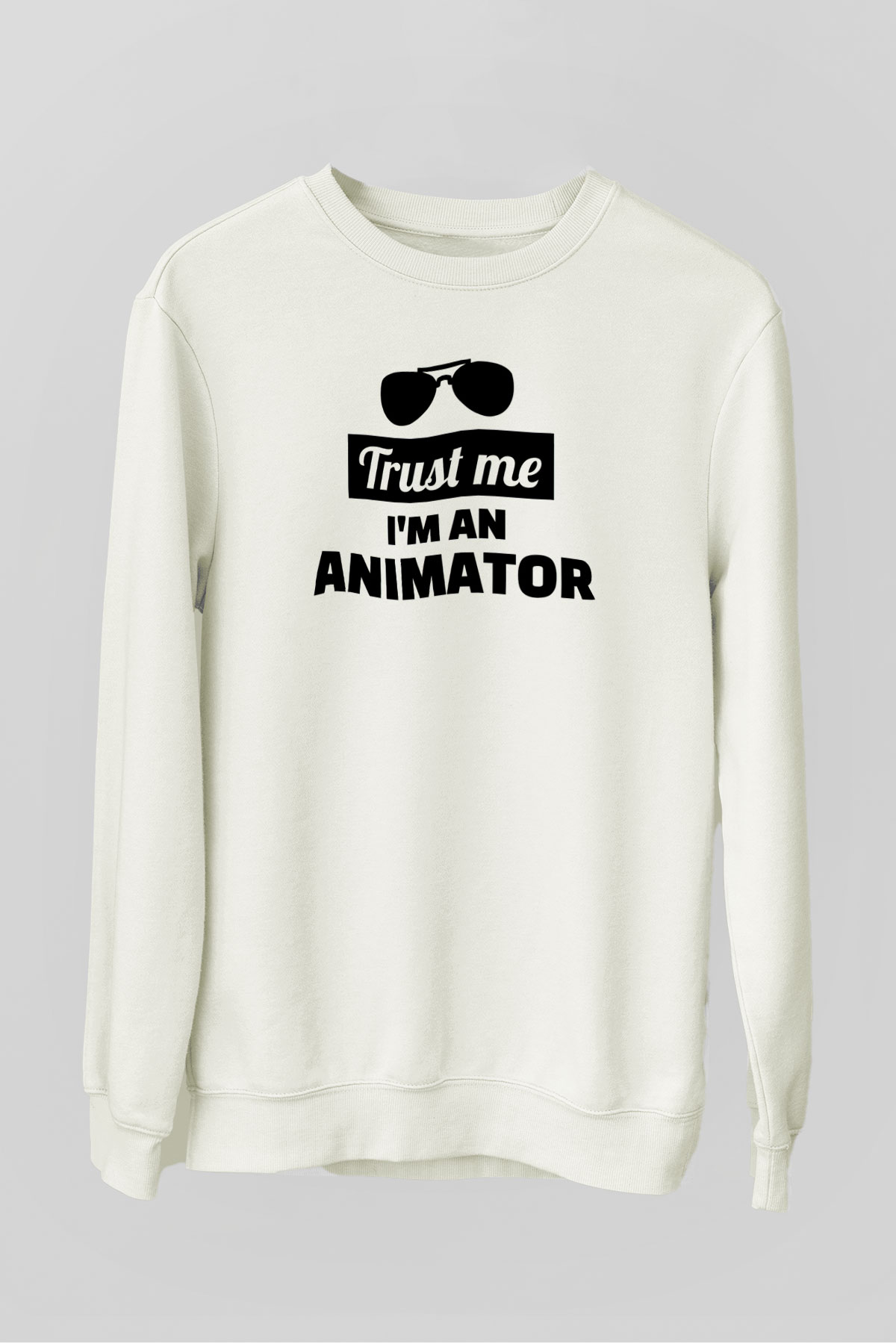 Animatör Beyaz Unisex Sweatshirt