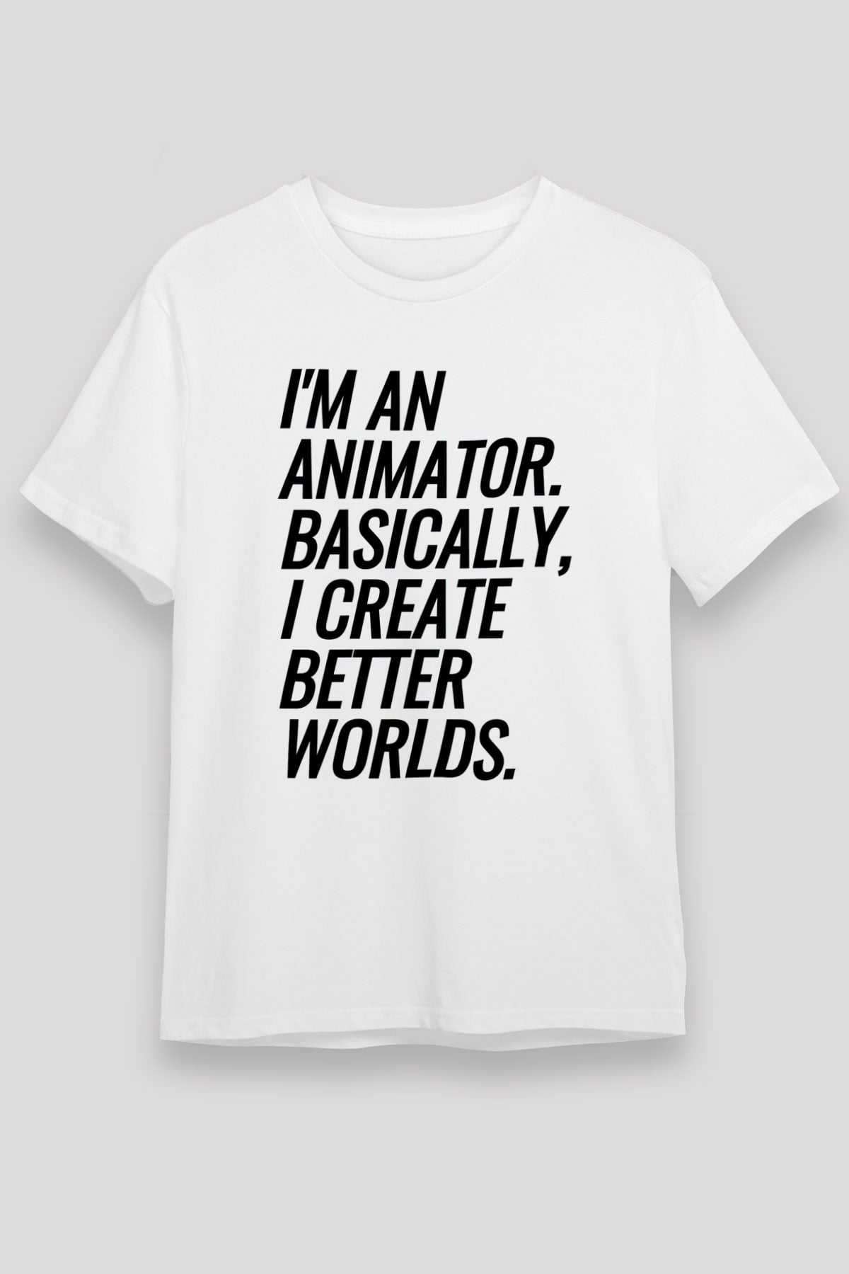 Animatör Beyaz Unisex Tişört T-Shirt - TişörtFabrikası