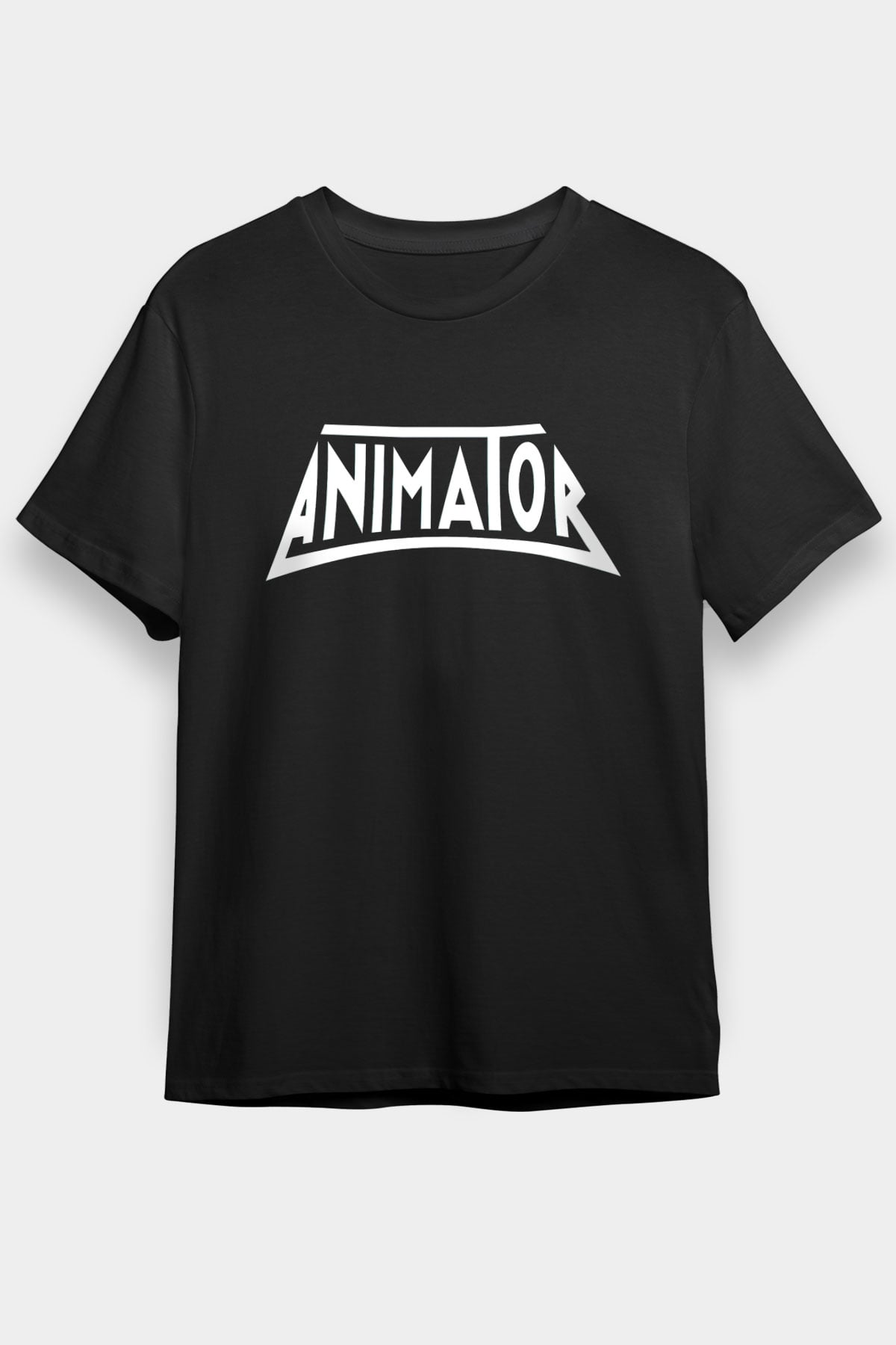 Animatör Siyah Unisex Tişört T-Shirt - TişörtFabrikası