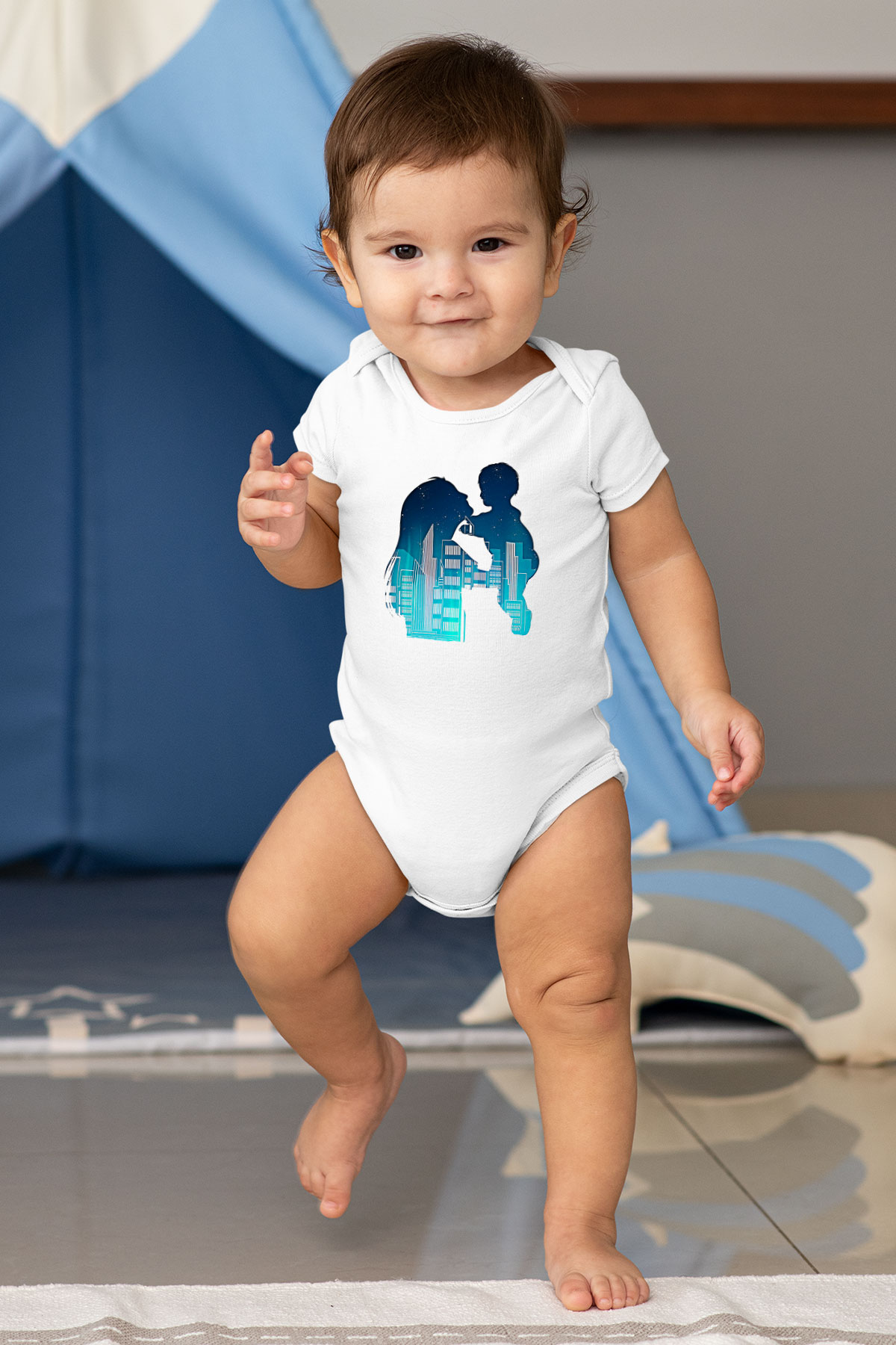 Anneler Günü Baskılı Beyaz Unisex Bebek Body - Zıbın
