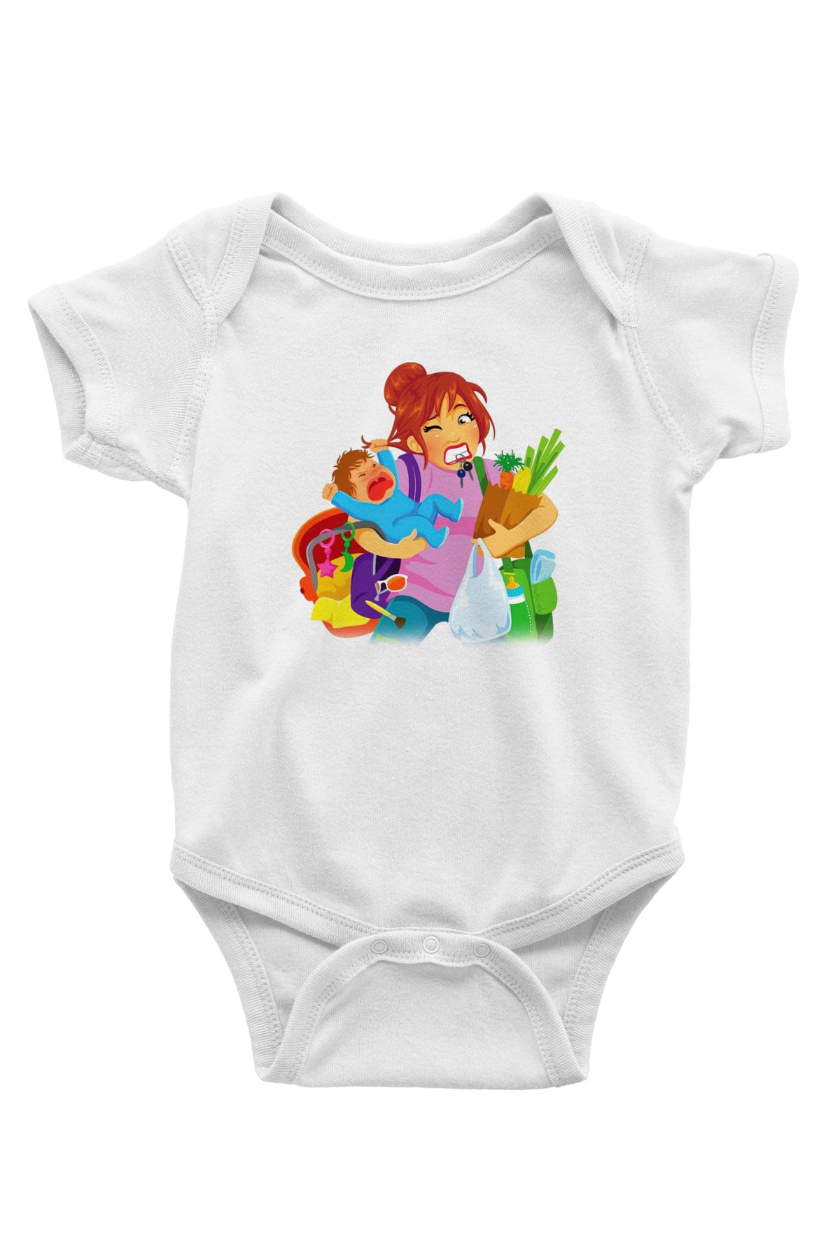 Anneler Günü Baskılı Beyaz Unisex Bebek Body - Zıbın