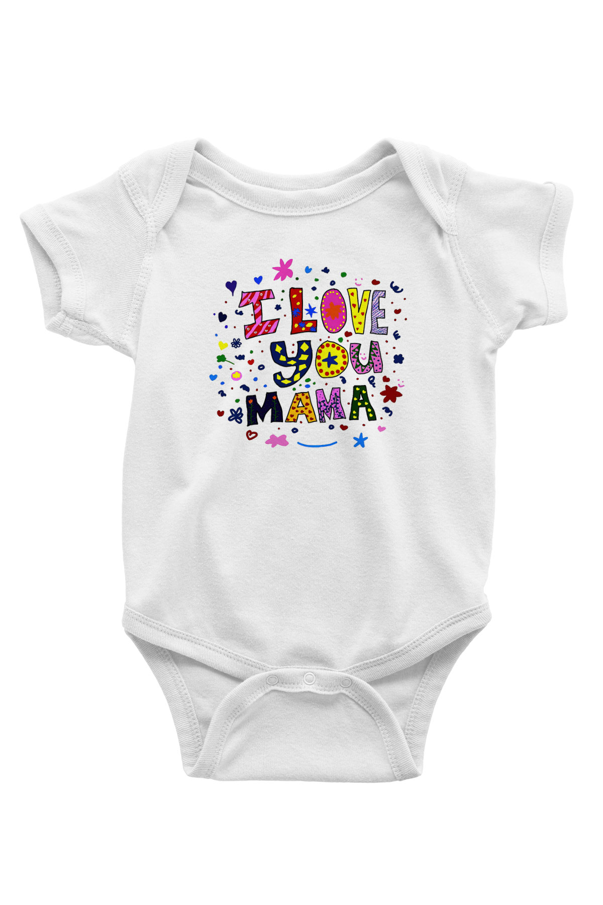 Anneler Günü Baskılı Beyaz Unisex Bebek Body - Zıbın