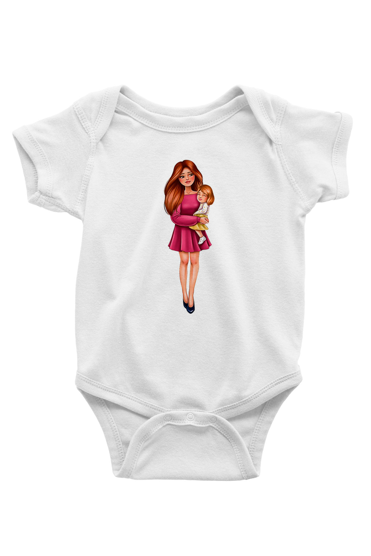 Anneler Günü Baskılı Beyaz Unisex Bebek Body - Zıbın