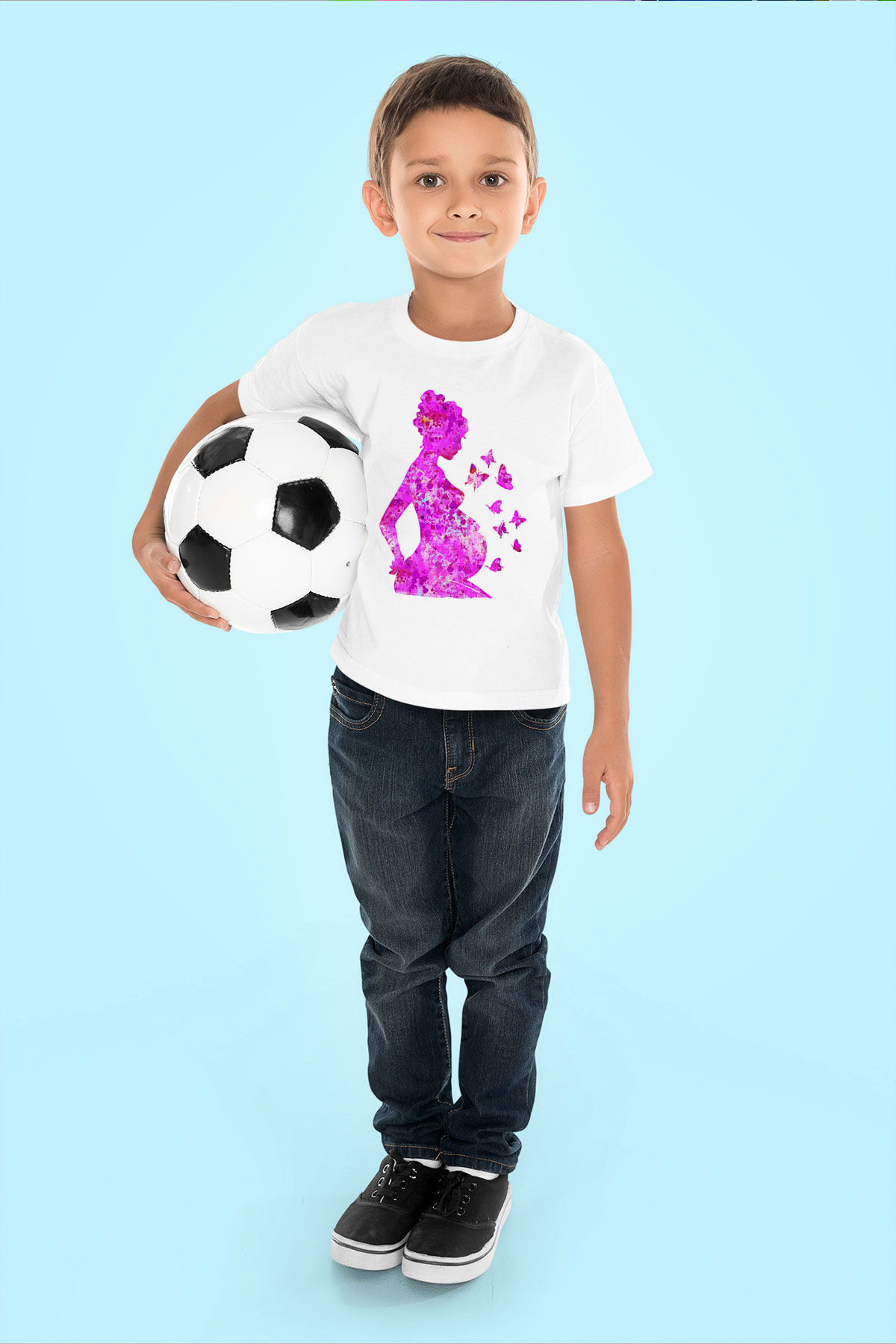 Anneler Günü Baskılı Beyaz Unisex Beyaz Çocuk Tişört - Tshirt