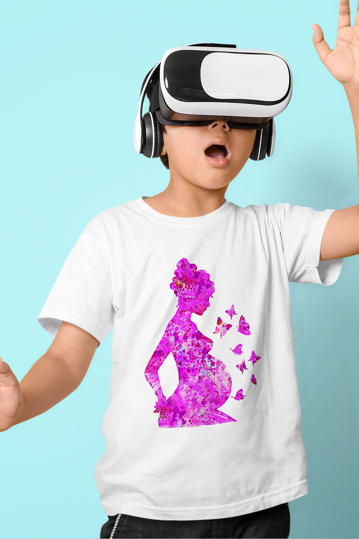 Anneler Günü Baskılı Beyaz Unisex Beyaz Çocuk Tişört - Tshirt