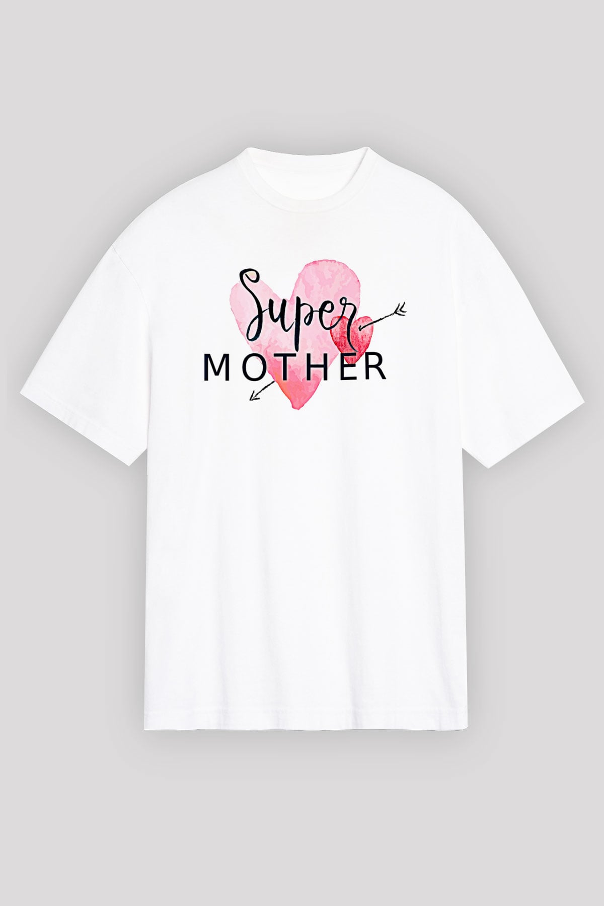 Anneler Günü Baskılı Beyaz Unisex Oversize Tişört - Tshirt