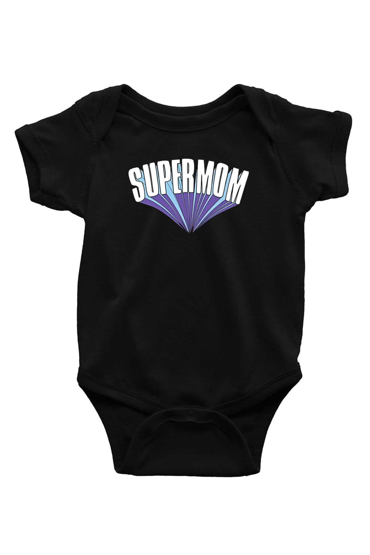 Anneler Günü Baskılı Unisex Siyah Bebek Body - Zıbın