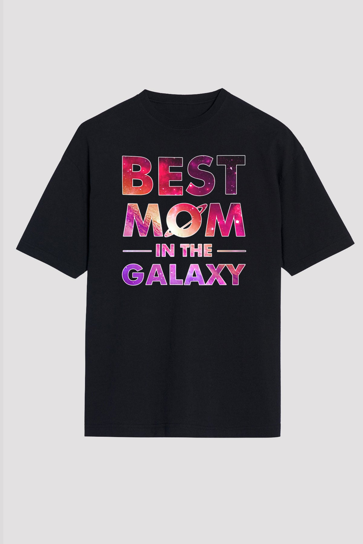 Anneler Günü Baskılı Unisex Siyah Oversize Tişört - Tshirt