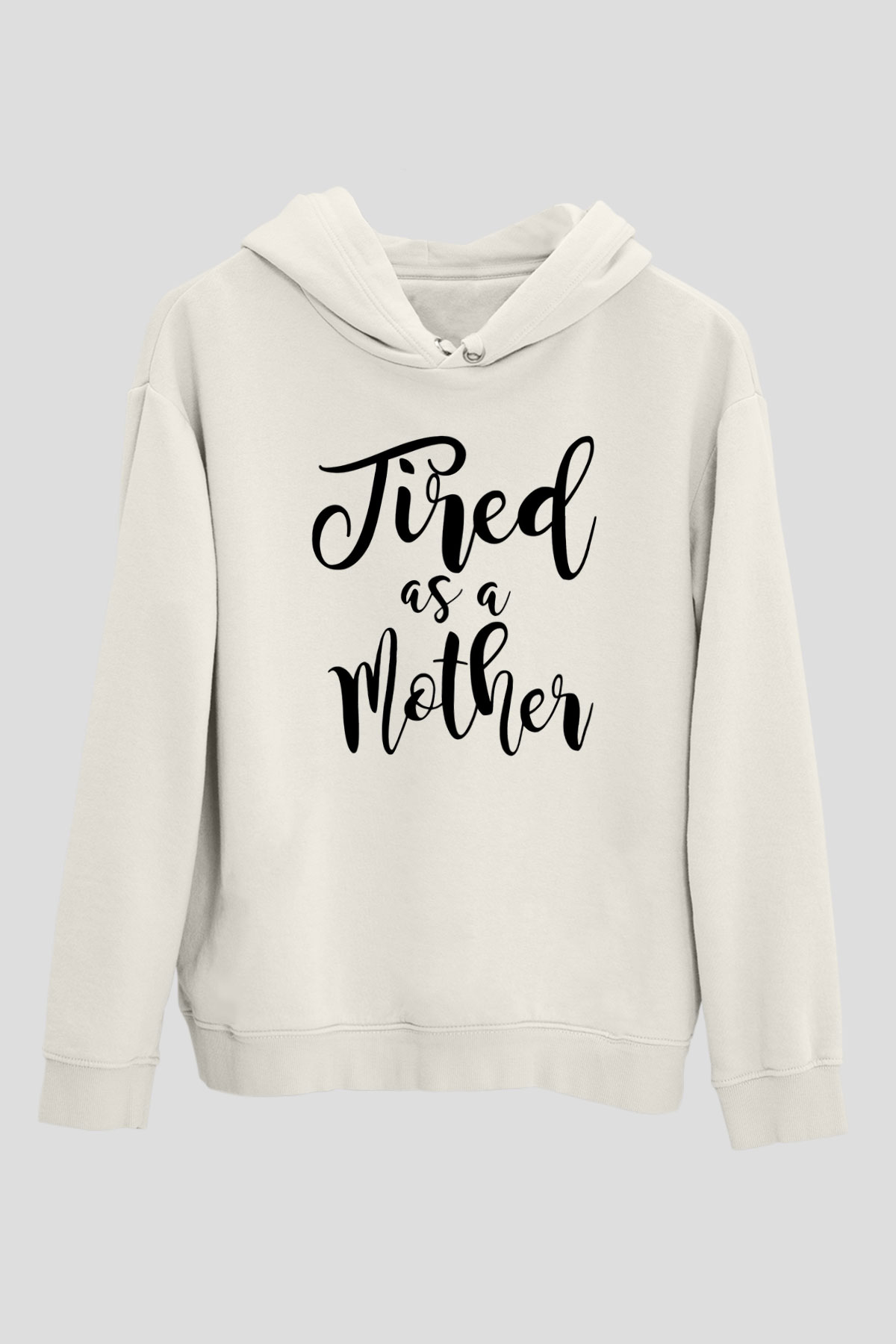 Anneler Günü Beyaz Unisex Kapşonlu Sweatshirt
