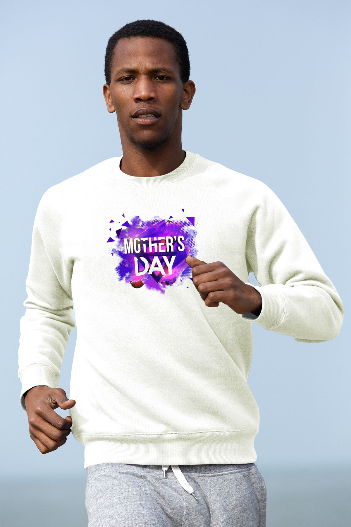 Anneler Günü Beyaz Unisex Sweatshirt