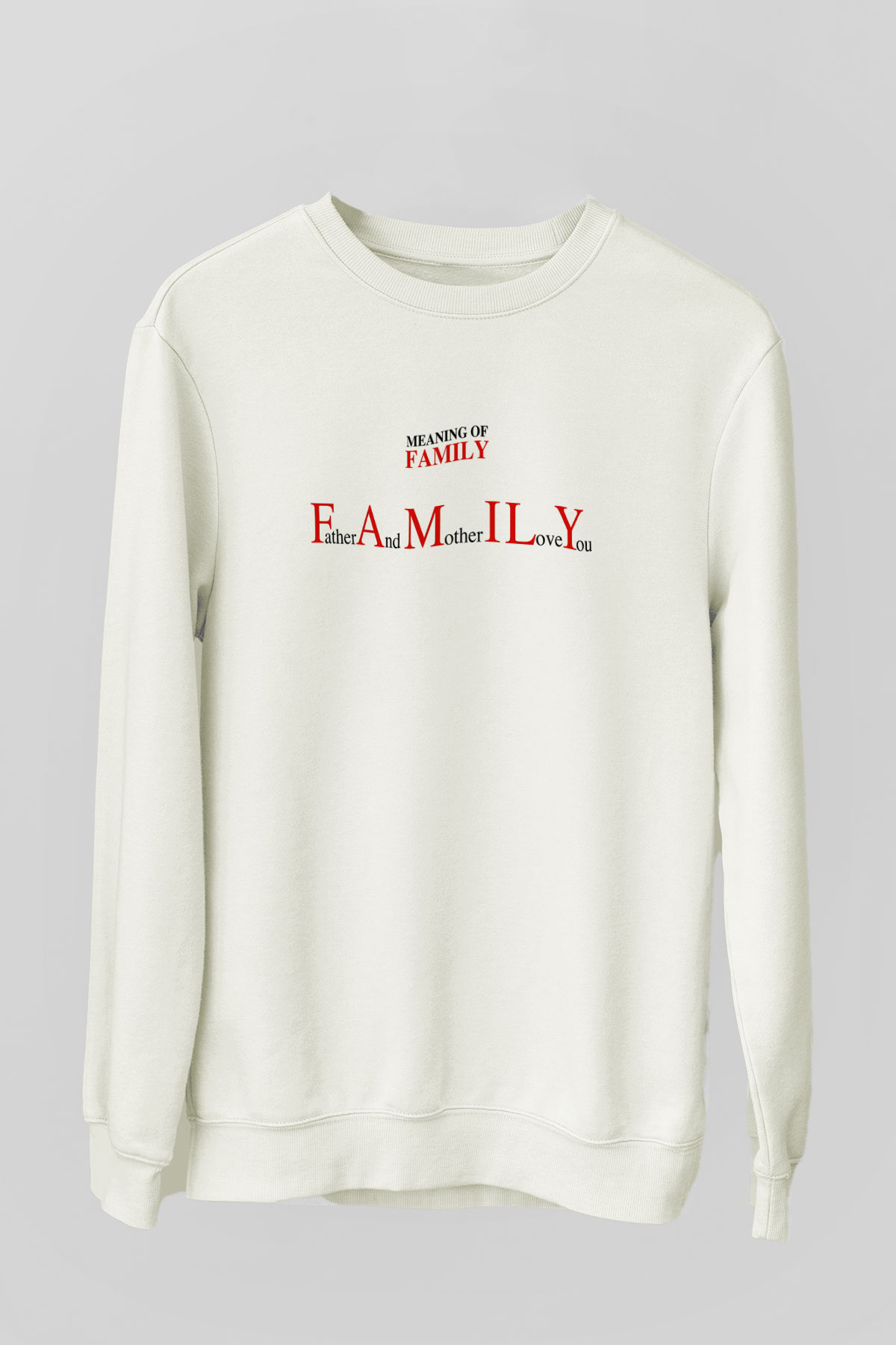 Anneler Günü Beyaz Unisex Sweatshirt