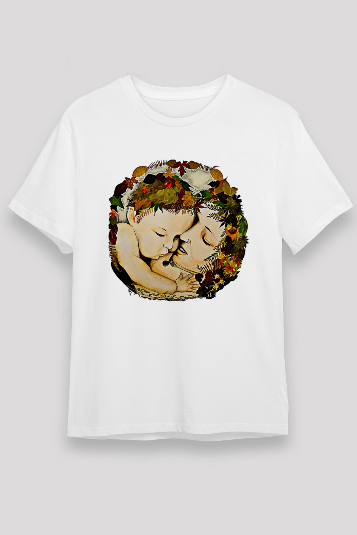 Anneler Günü Unisex Baskılı Beyaz Tişört - Tshirt