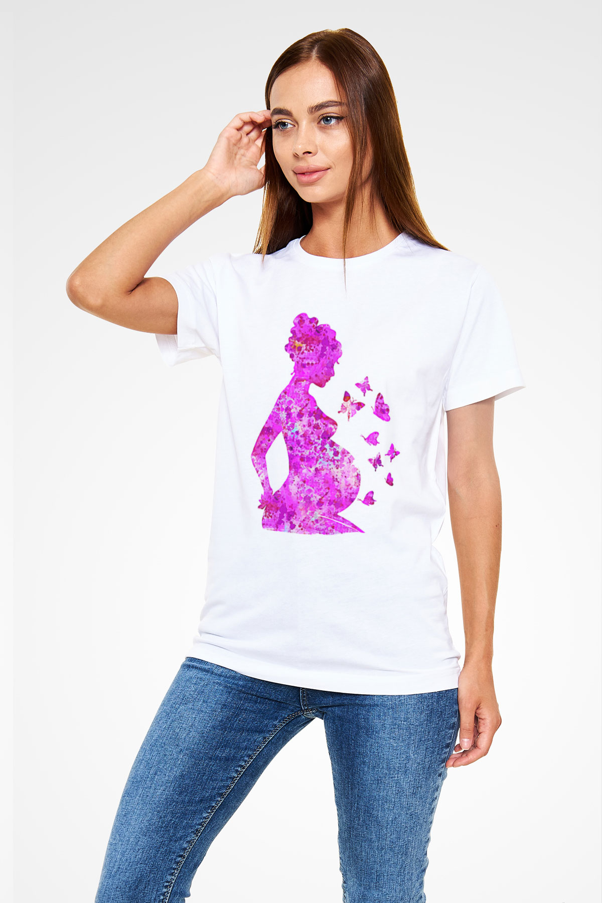 Anneler Günü Unisex Baskılı Beyaz Tişört - Tshirt