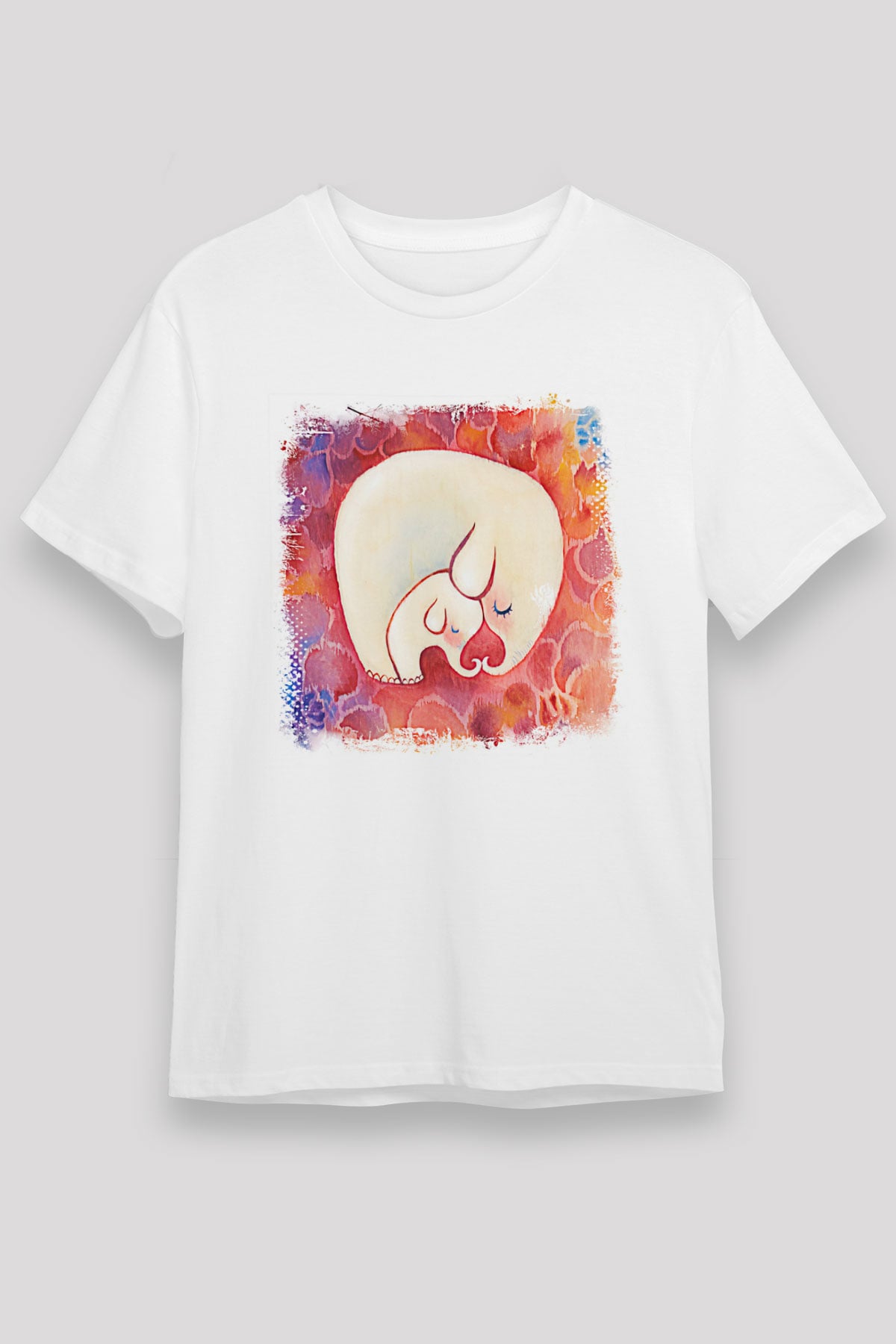 Anneler Günü Unisex Baskılı Beyaz Tişört - Tshirt