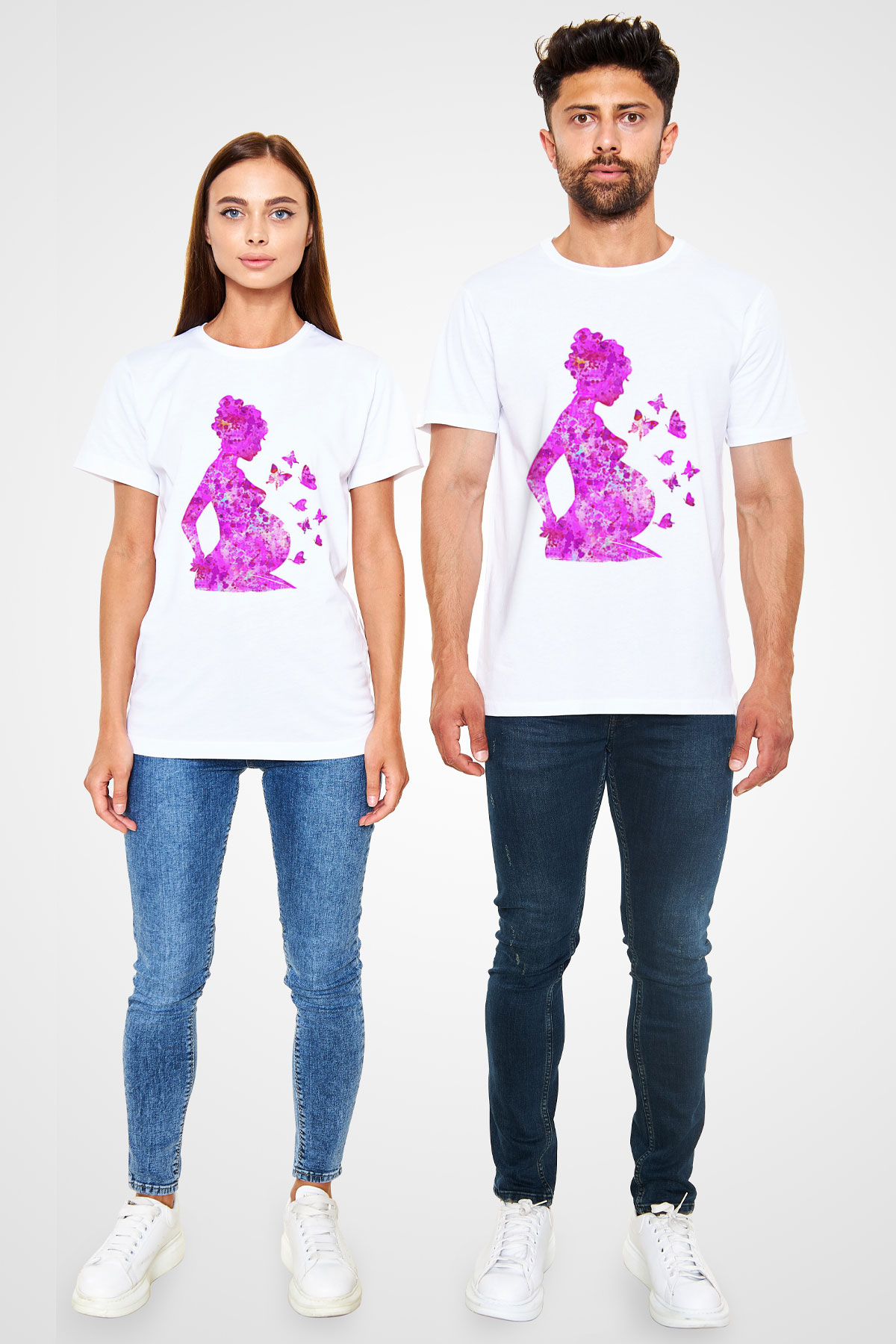Anneler Günü Unisex Baskılı Beyaz Tişört - Tshirt